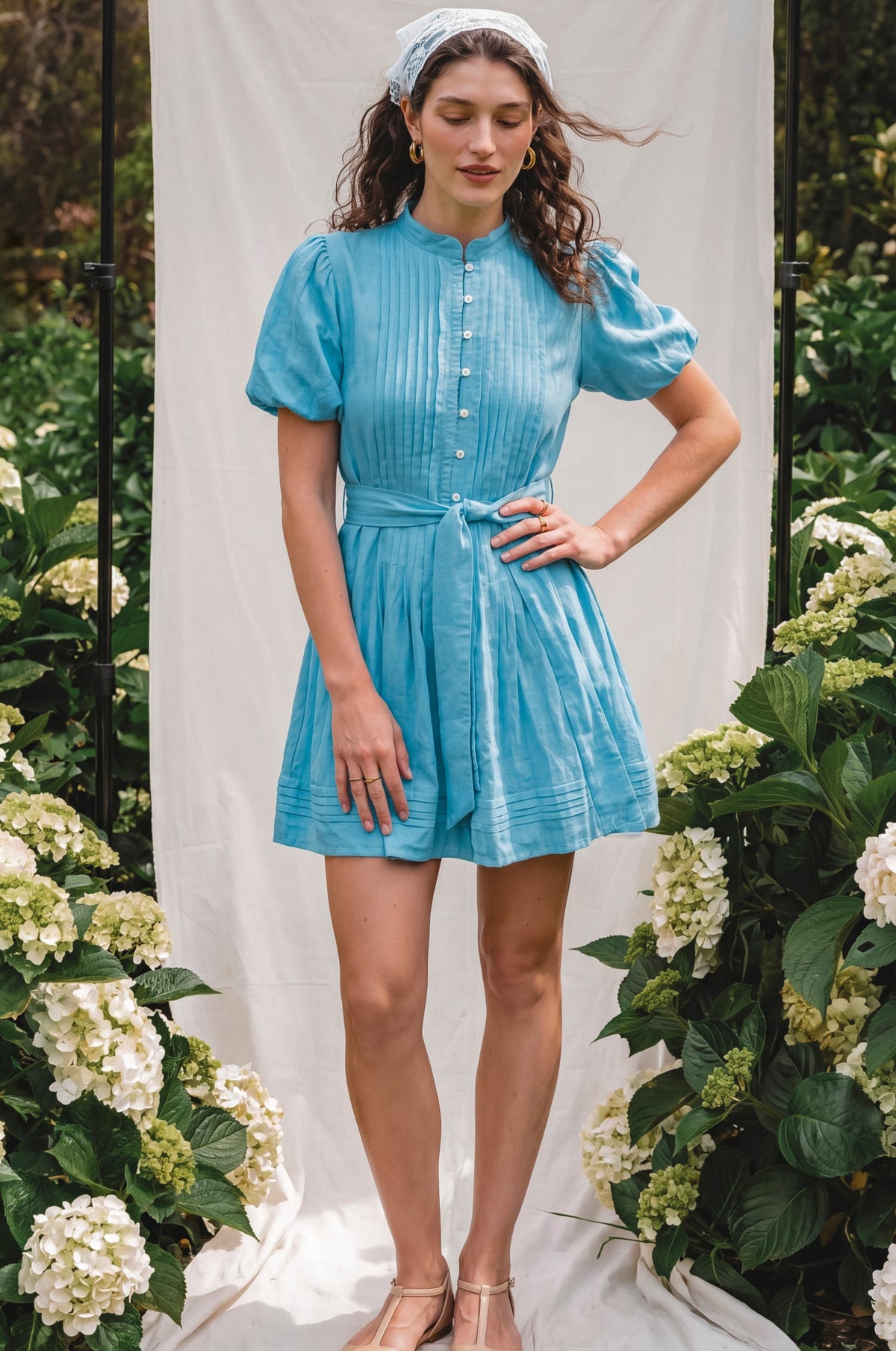 Marta Linen Mini Dress-2