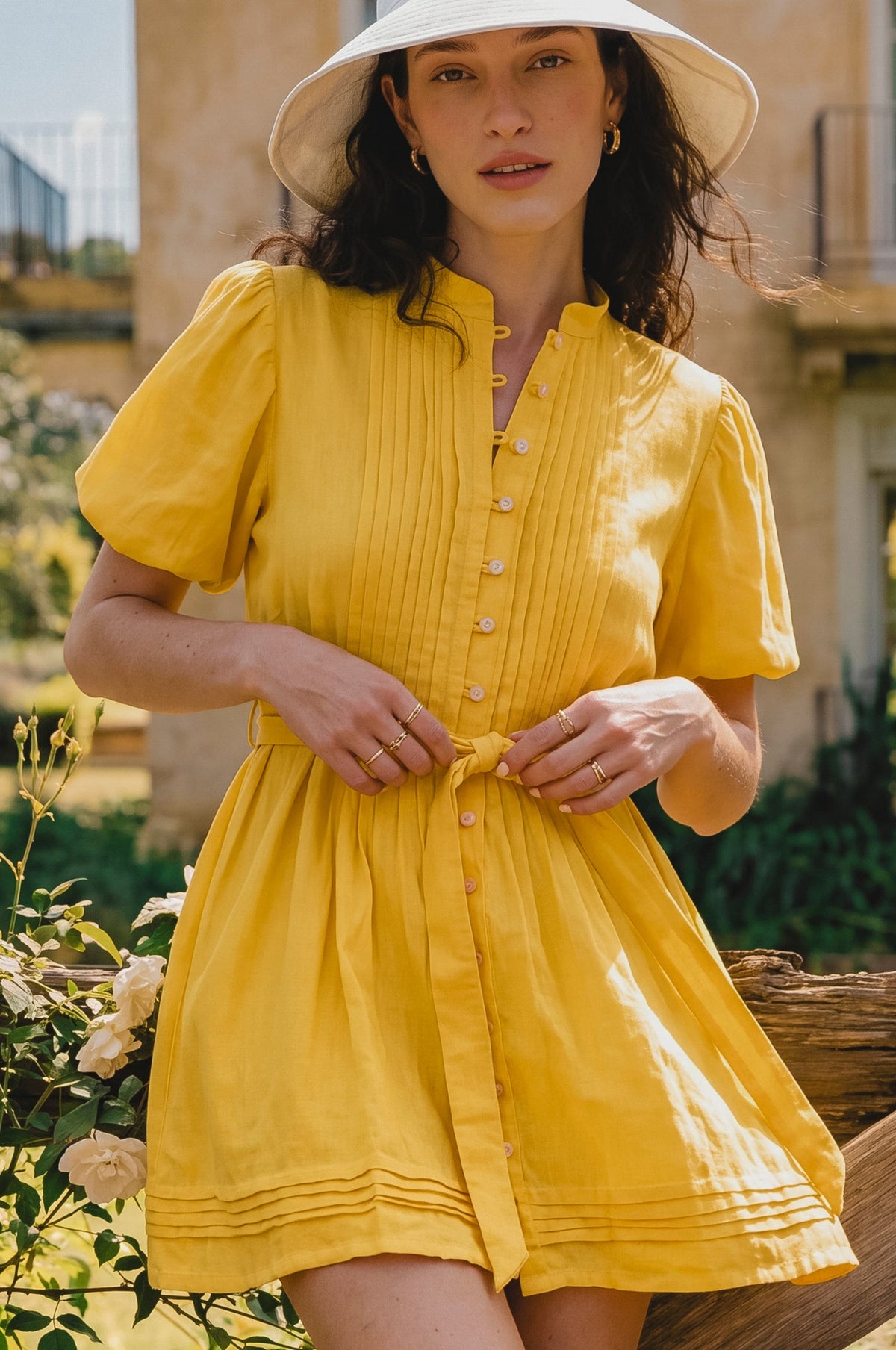 Marta Linen Mini Dress-0