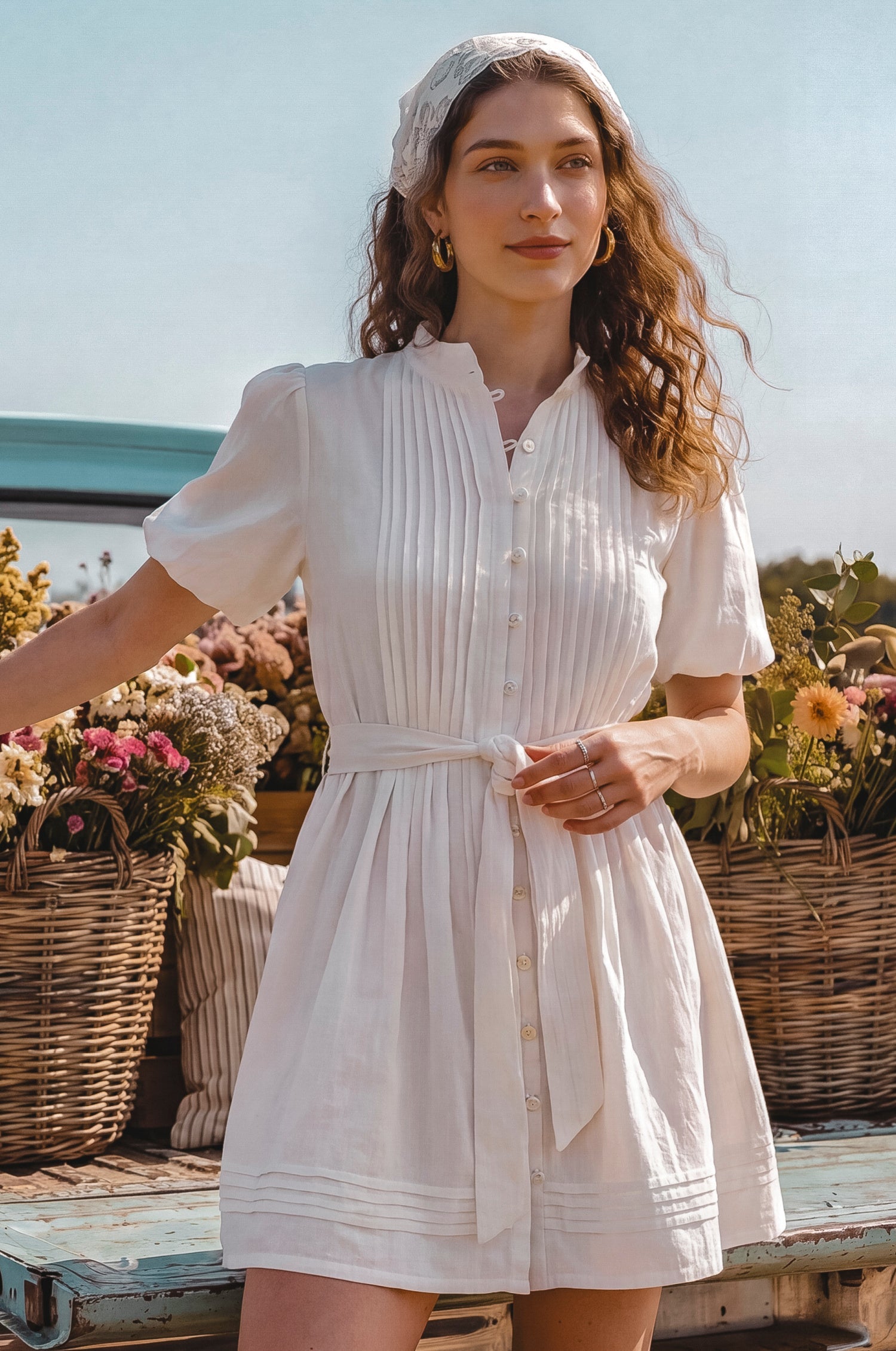 Marta Linen Mini Dress-3