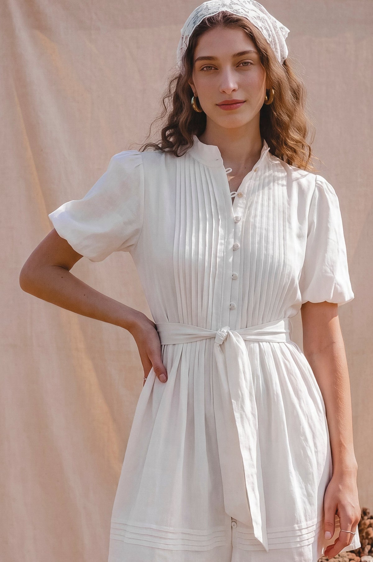 Marta Linen Mini Dress-1