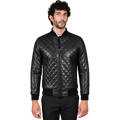 Men’s Black Slim Fit Leather Jacket-0