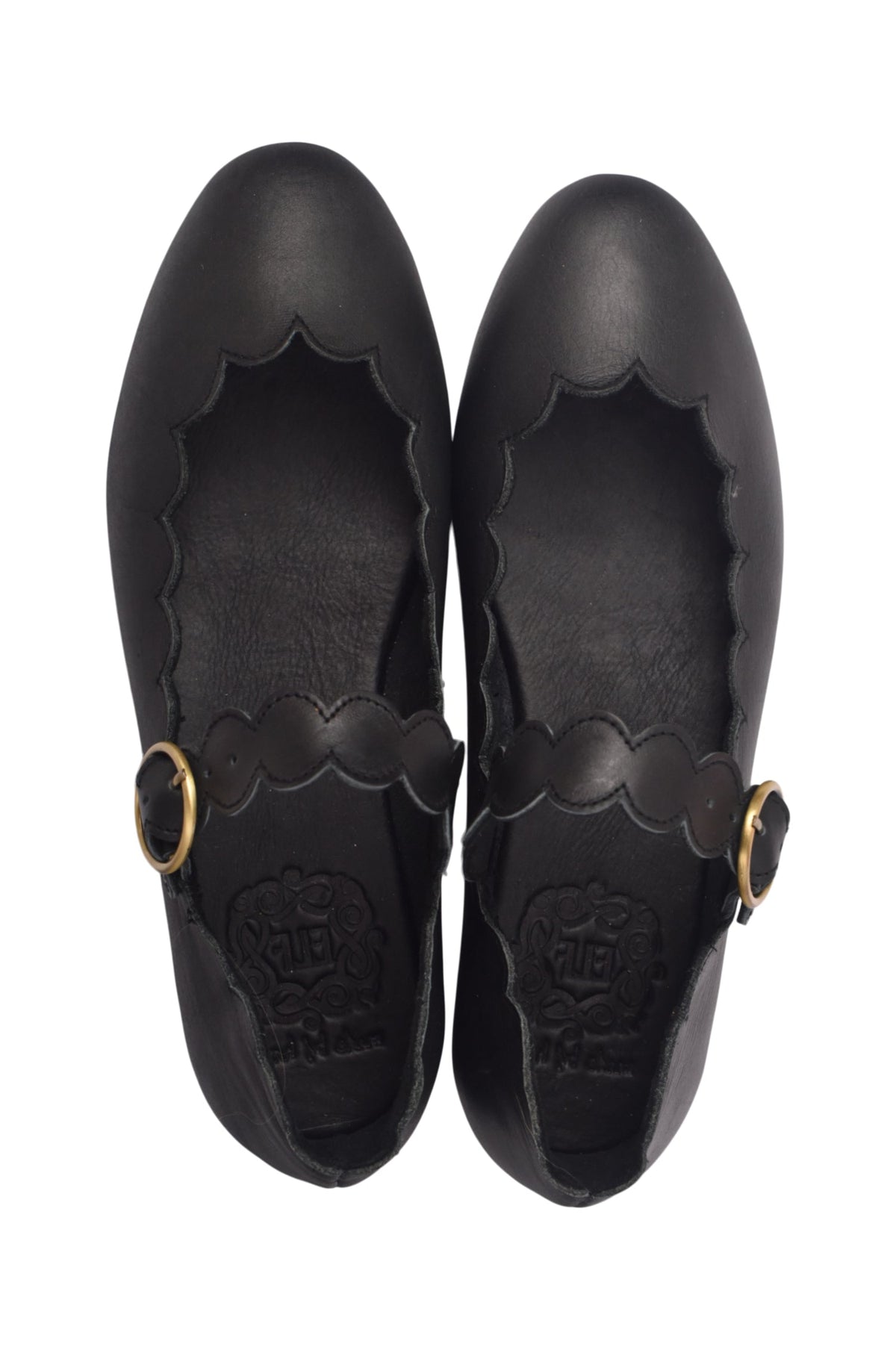 Mia Rosa Scalloped Mary Jane Flats-4