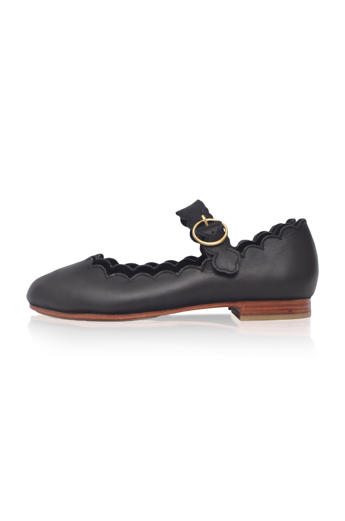Mia Rosa Scalloped Mary Jane Flats-8