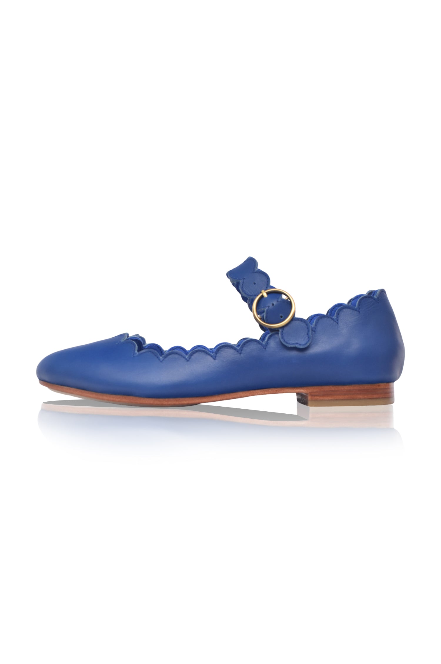 Mia Rosa Scalloped Mary Jane Flats-8