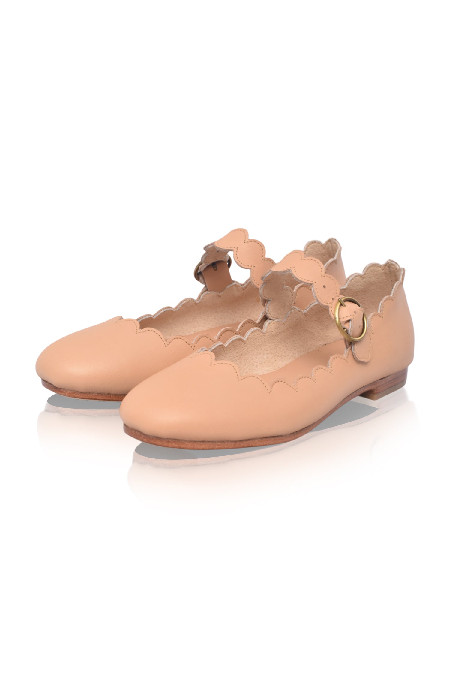 Mia Rosa Scalloped Mary Jane Flats-3
