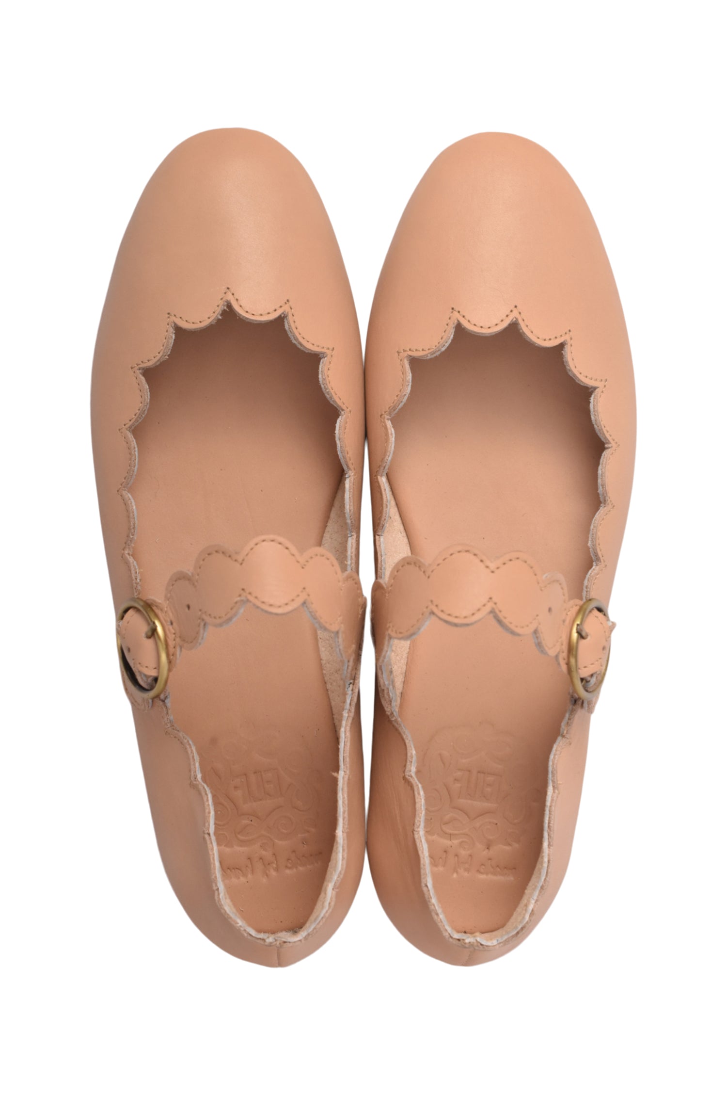 Mia Rosa Scalloped Mary Jane Flats-4