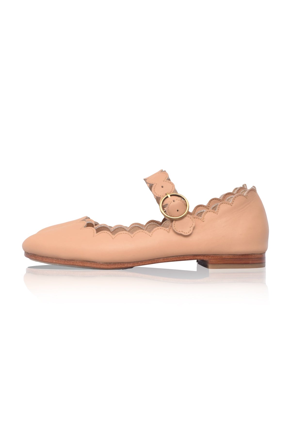 Mia Rosa Scalloped Mary Jane Flats-8