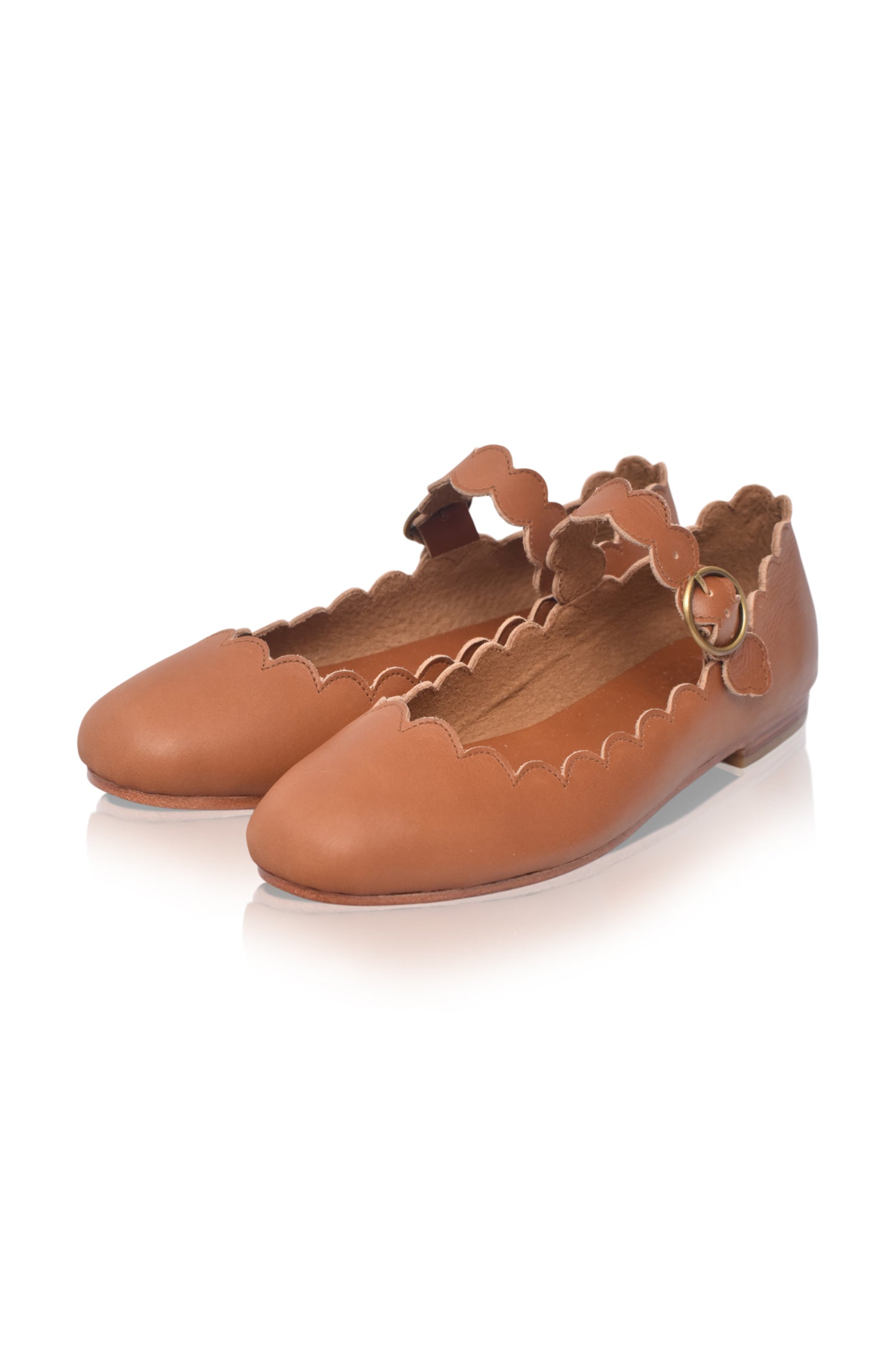Mia Rosa Scalloped Mary Jane Flats-3
