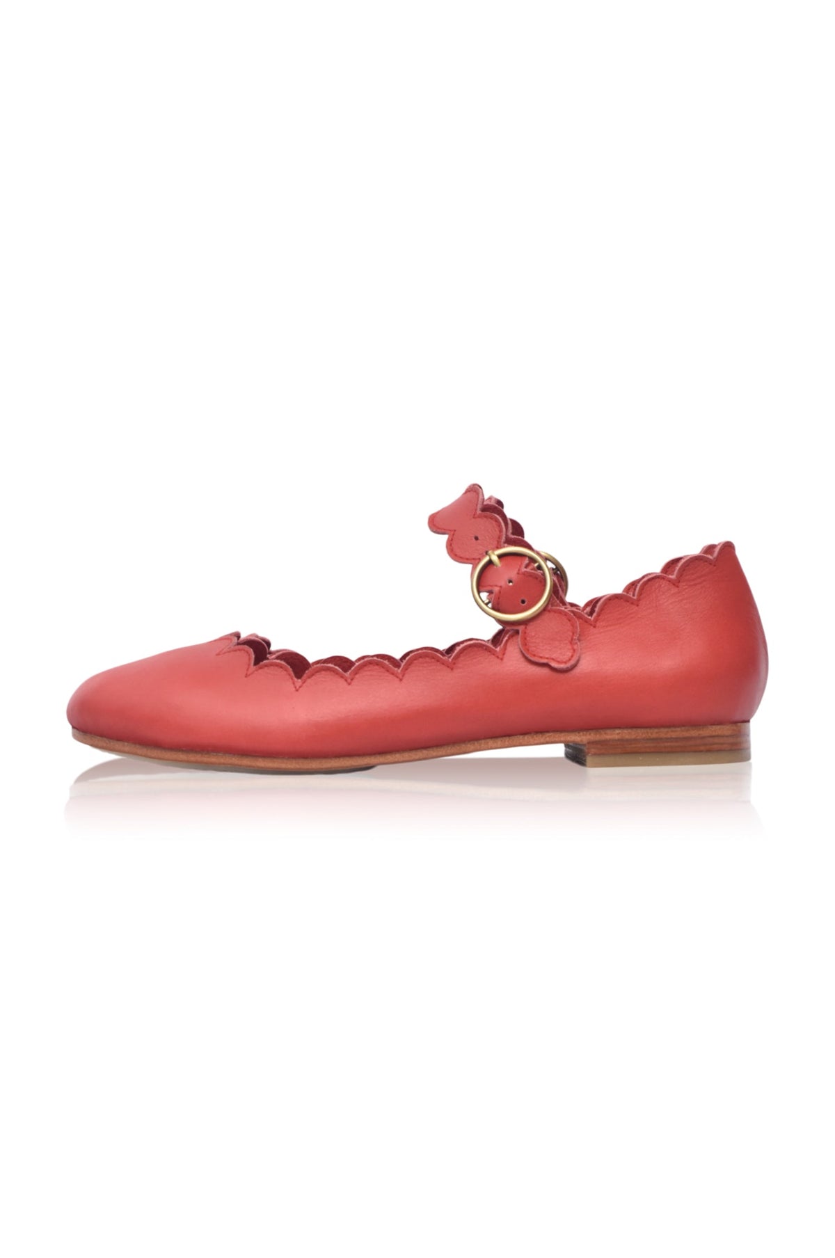 Mia Rosa Scalloped Mary Jane Flats-6