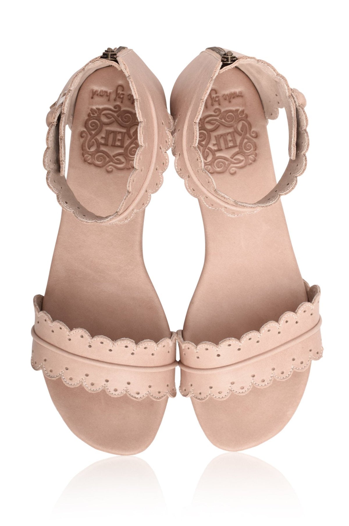 Midsummer Scalloped Leather Sandals-1