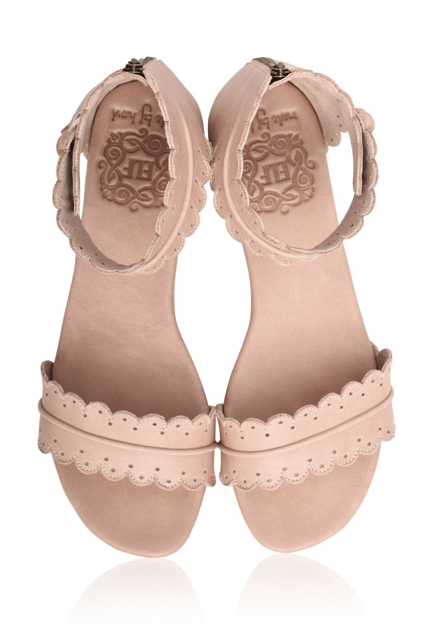 Midsummer Scalloped Leather Sandals-4
