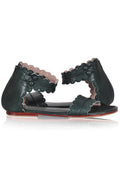 Midsummer Scalloped Leather Sandals-0