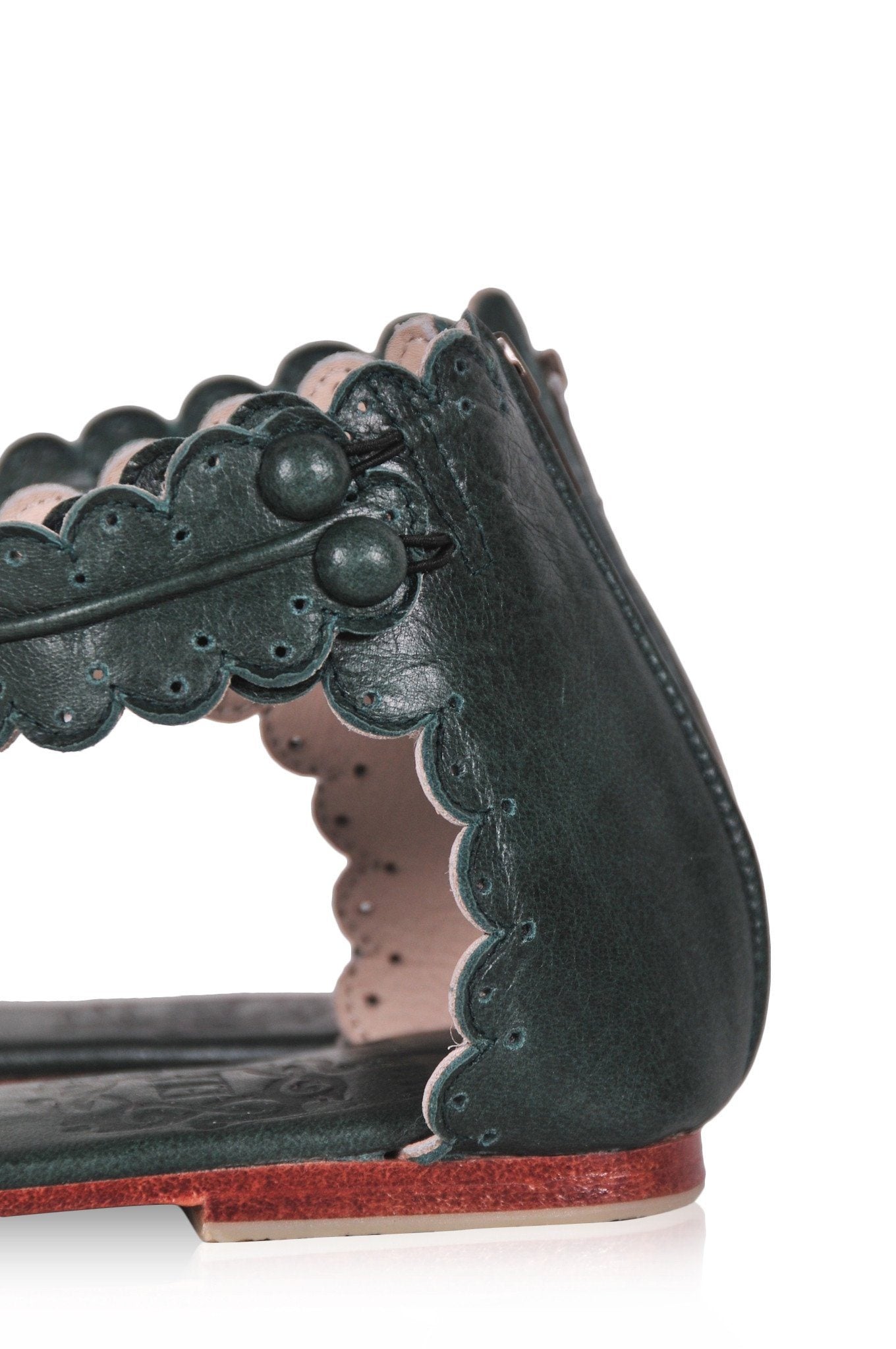 Midsummer Scalloped Leather Sandals-2