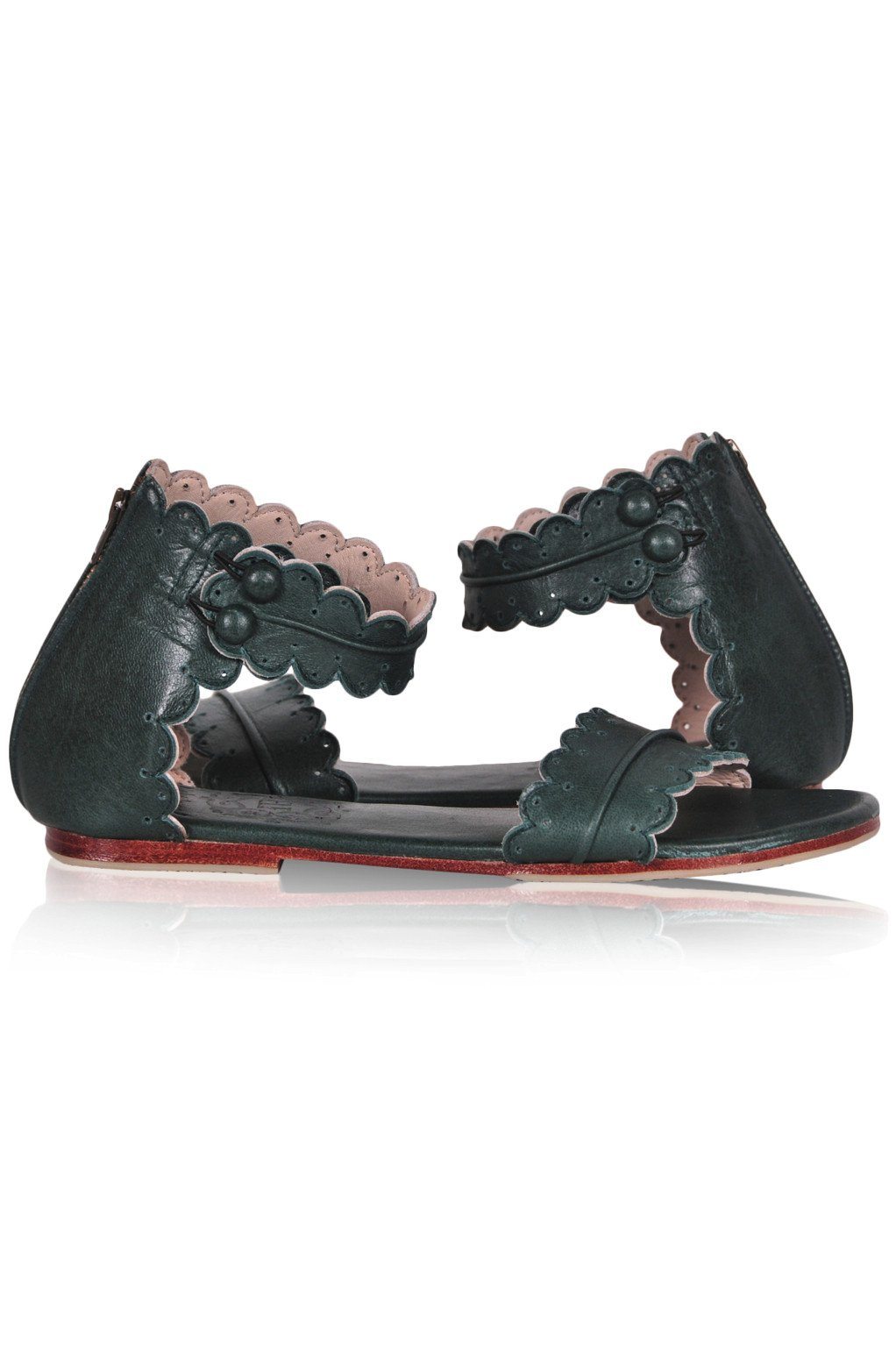 Midsummer White Bridal Leather Sandals-7