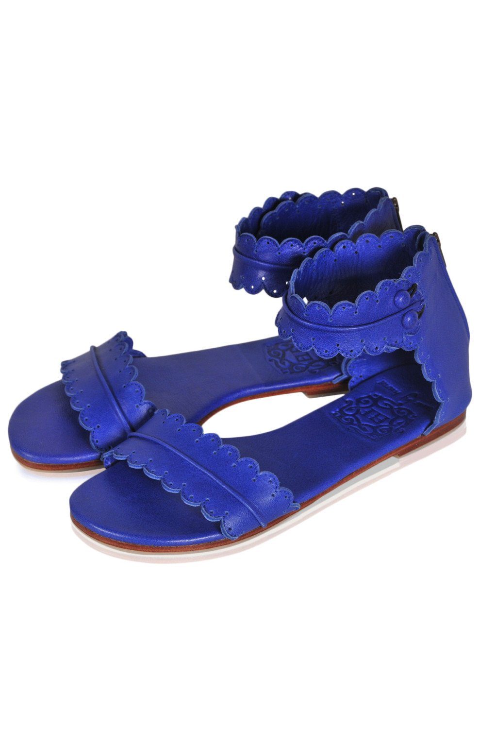 Midsummer White Bridal Leather Sandals-6