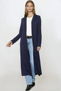 Navy Jersey Longline Cardigan-0