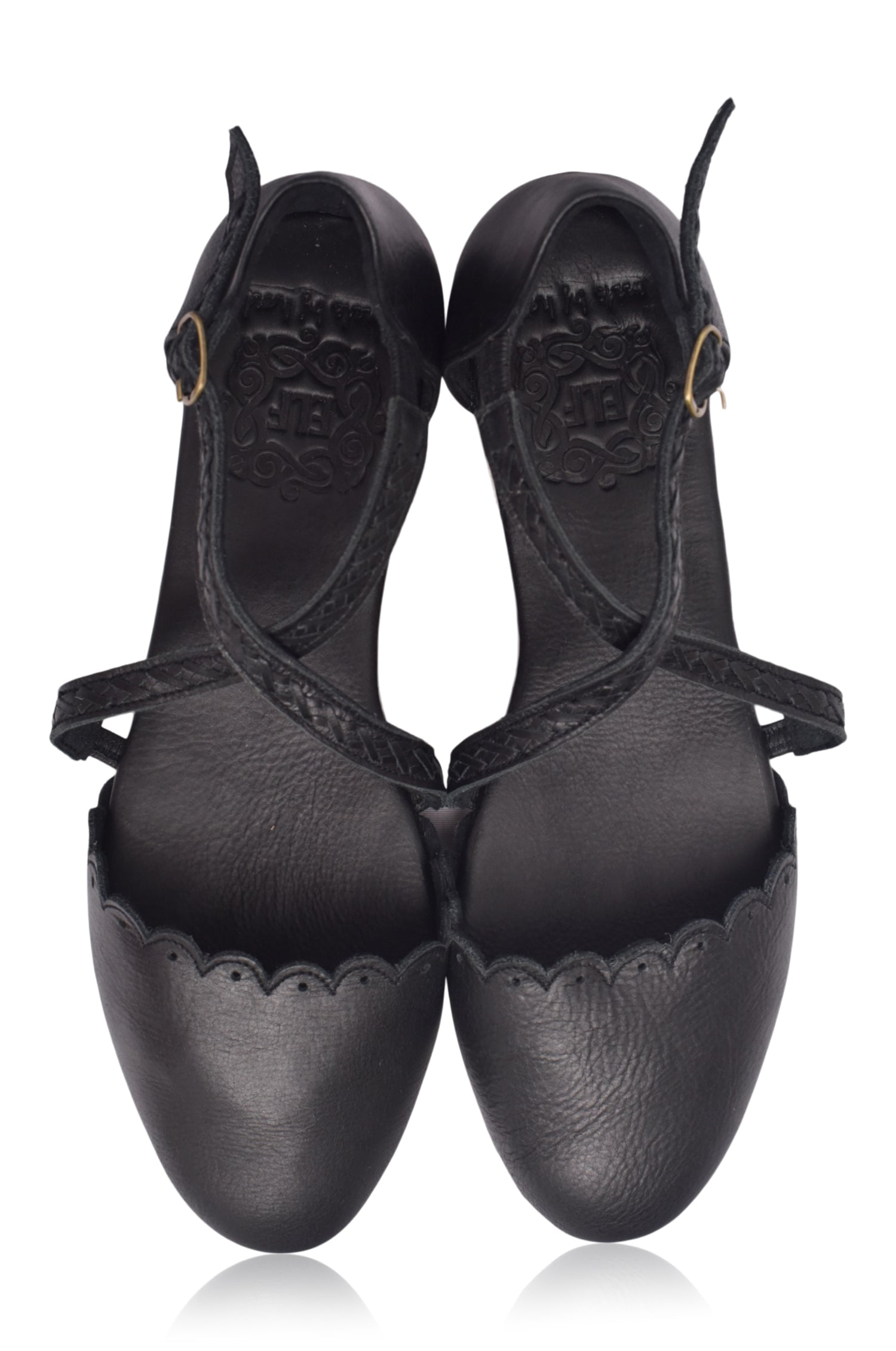 Montana Criss-Cross Leather Flats-2