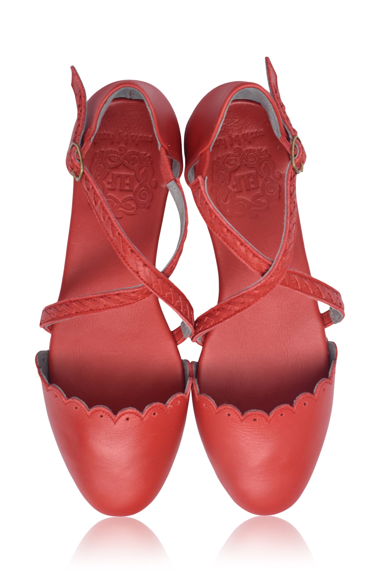 Montana Criss-Cross Leather Flats-3