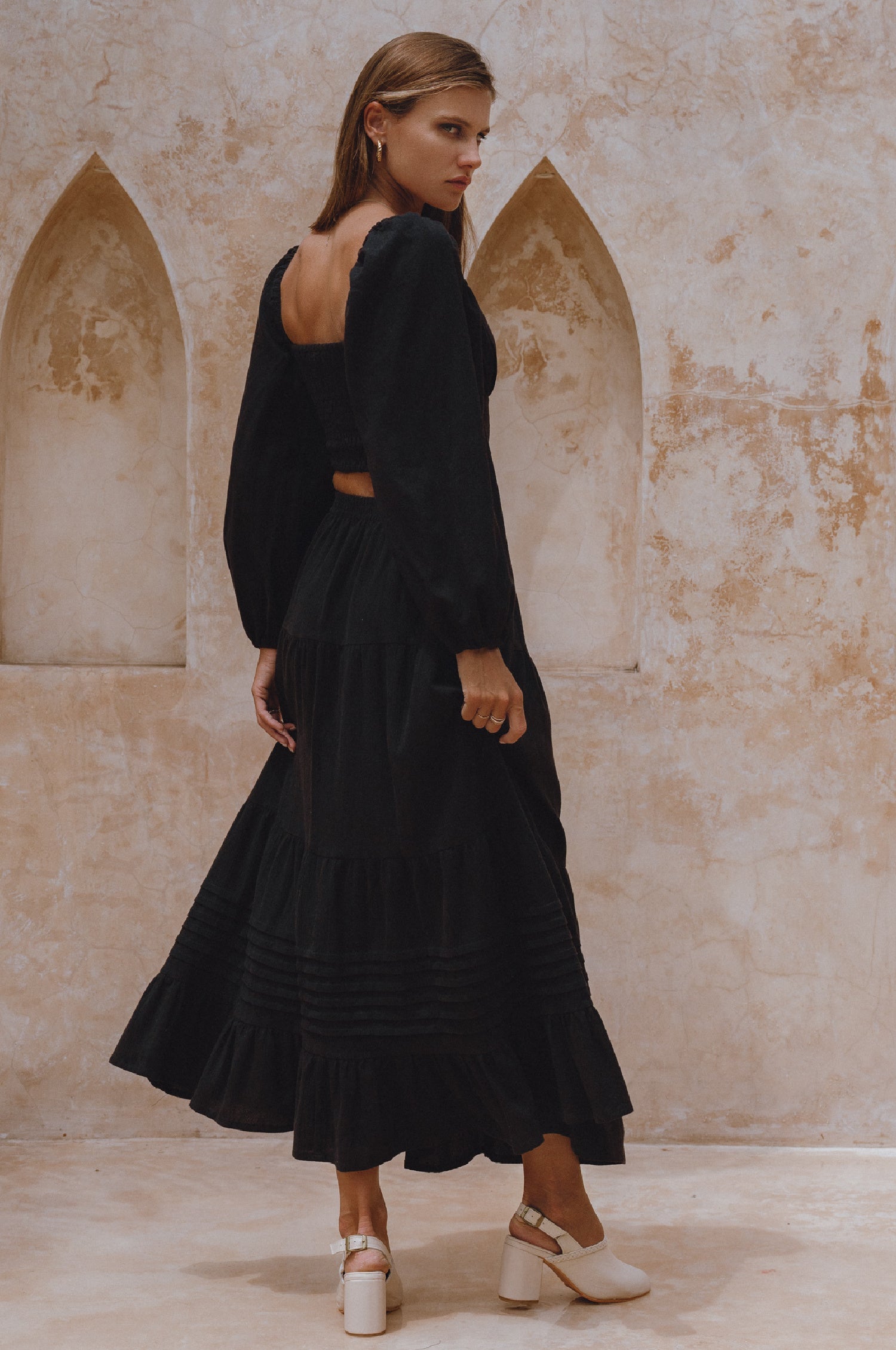 Mumbai Maxi Linen Skirt-4