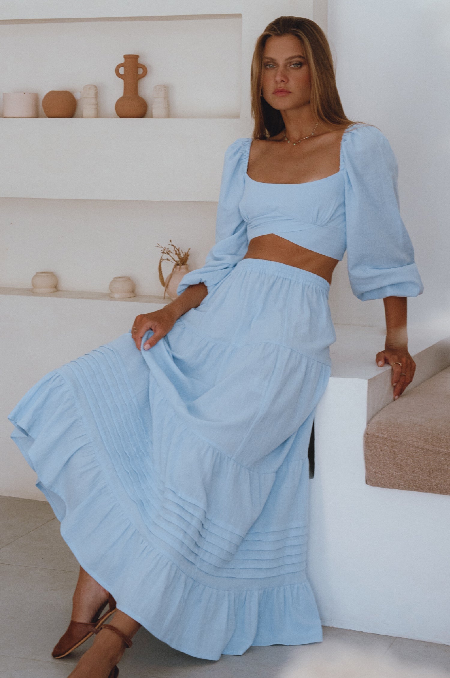 Mumbai Maxi Linen Skirt-2