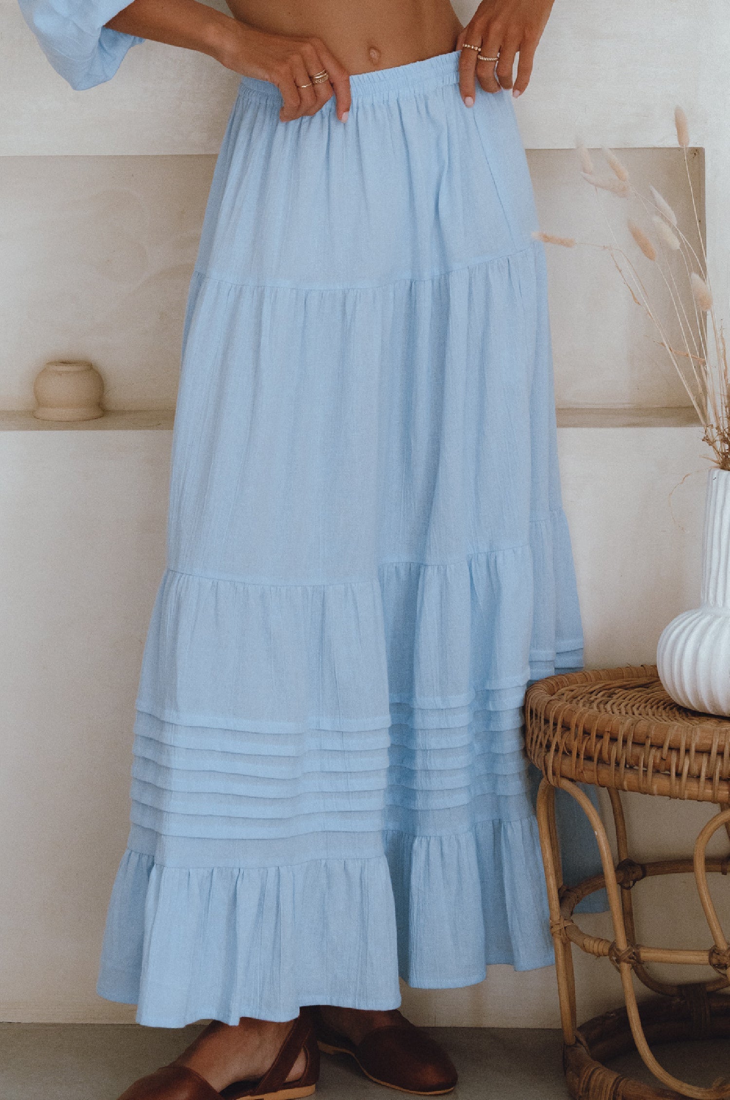 Mumbai Maxi Linen Skirt-1