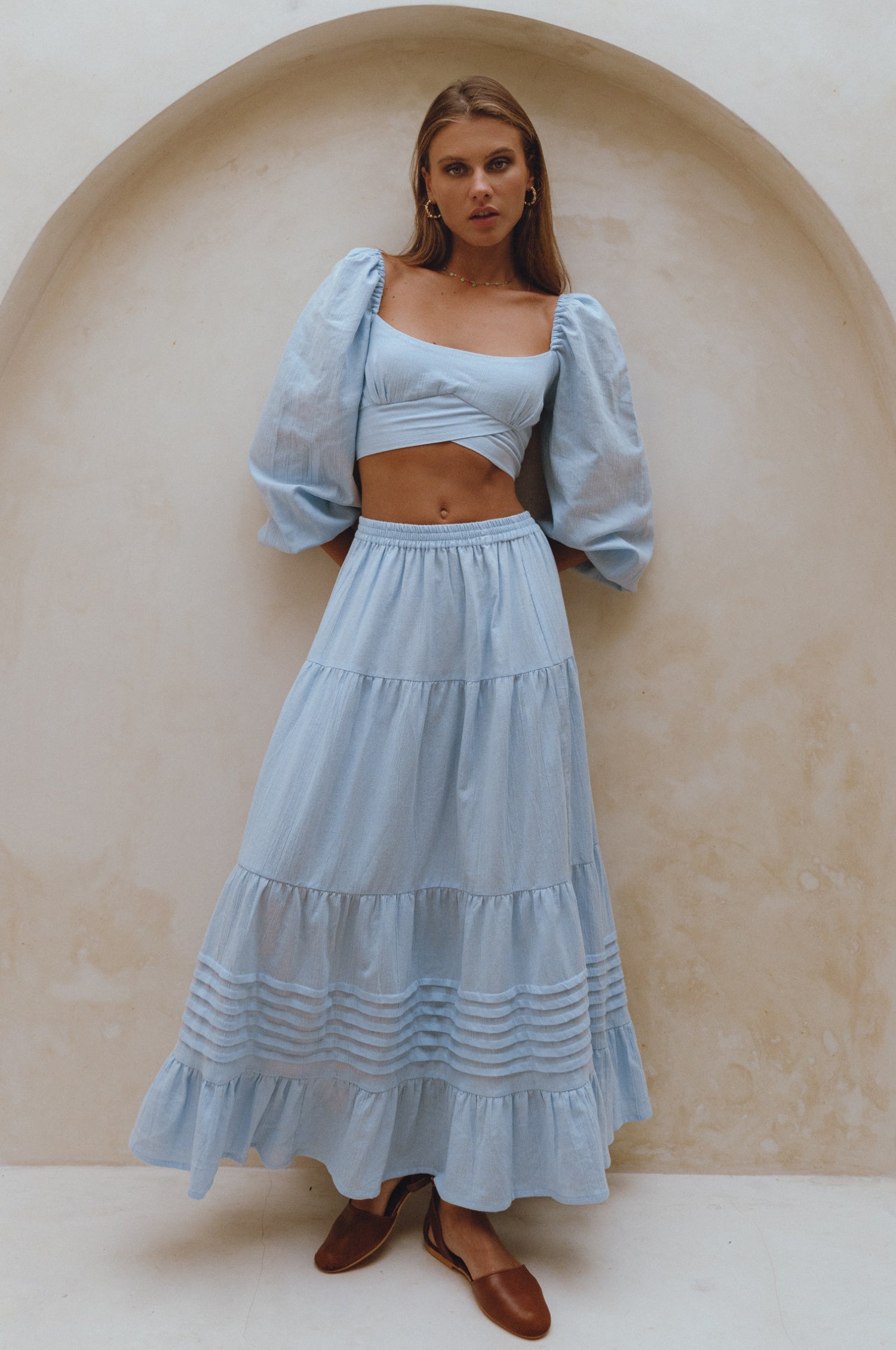 Mumbai Maxi Linen Skirt-4