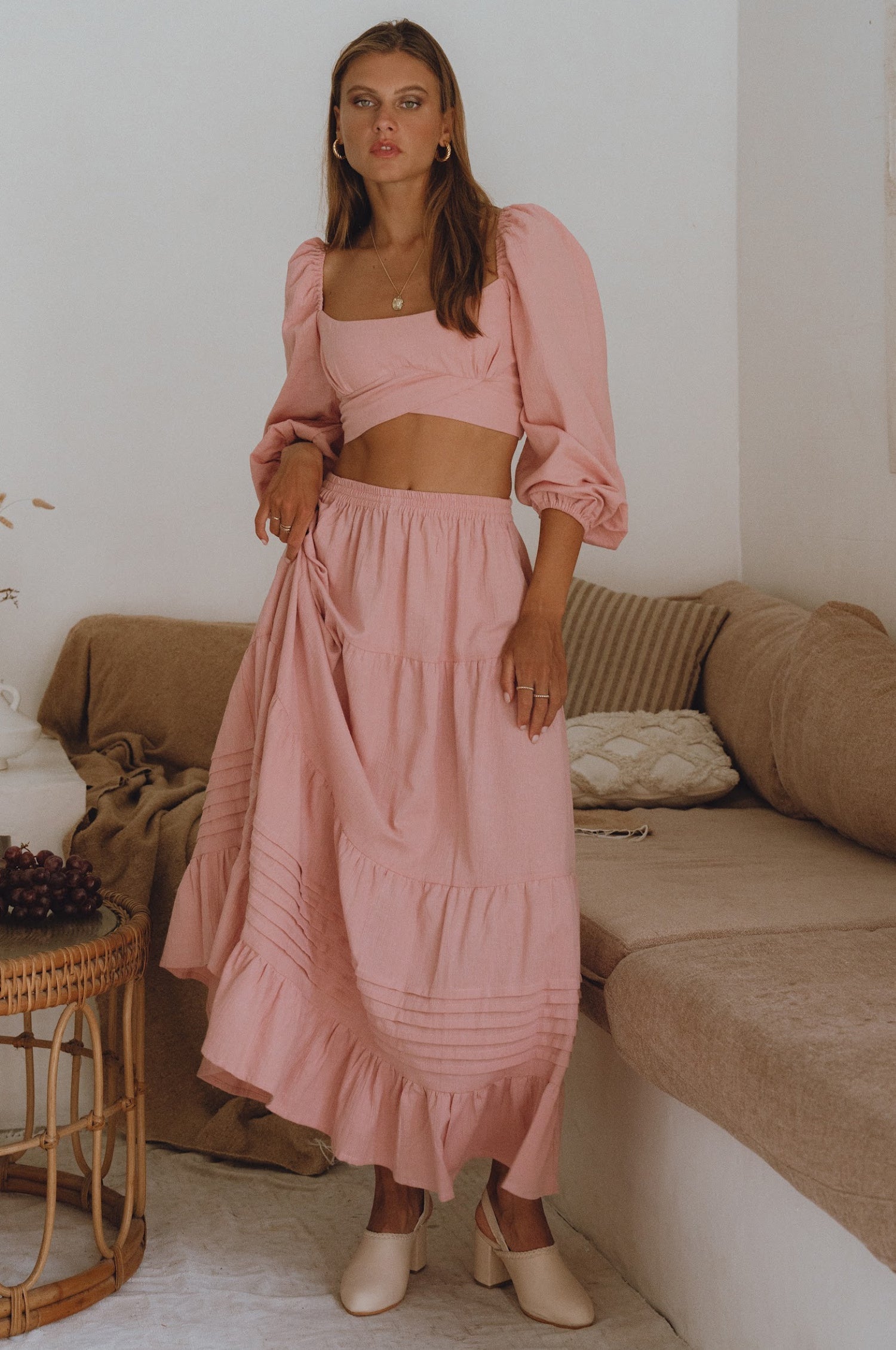 Mumbai Maxi Linen Skirt-6