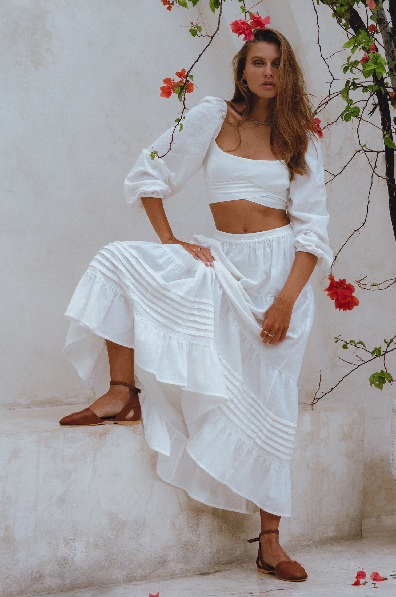 Mumbai Maxi Linen Skirt-7