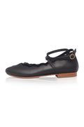Myrelle Criss-Cross Leather Ballet Flats-2