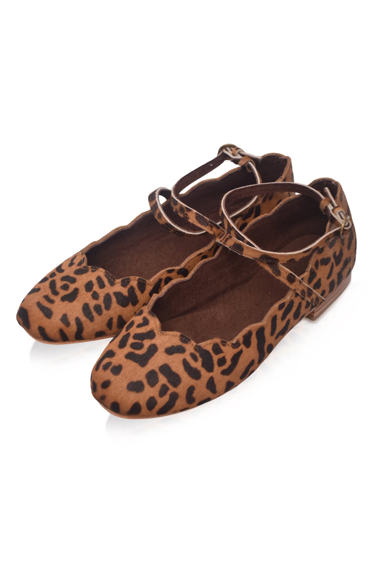 Myrelle Criss-Cross Leather Ballet Flats (Sz. 7.5)-2