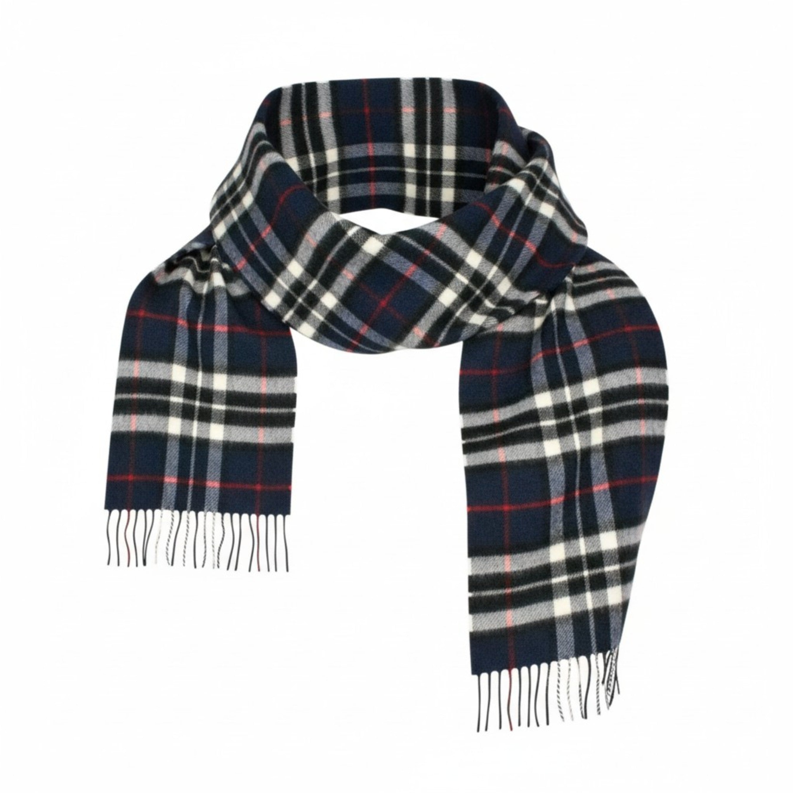 Navy Blue Thompson Merino Scarf-3