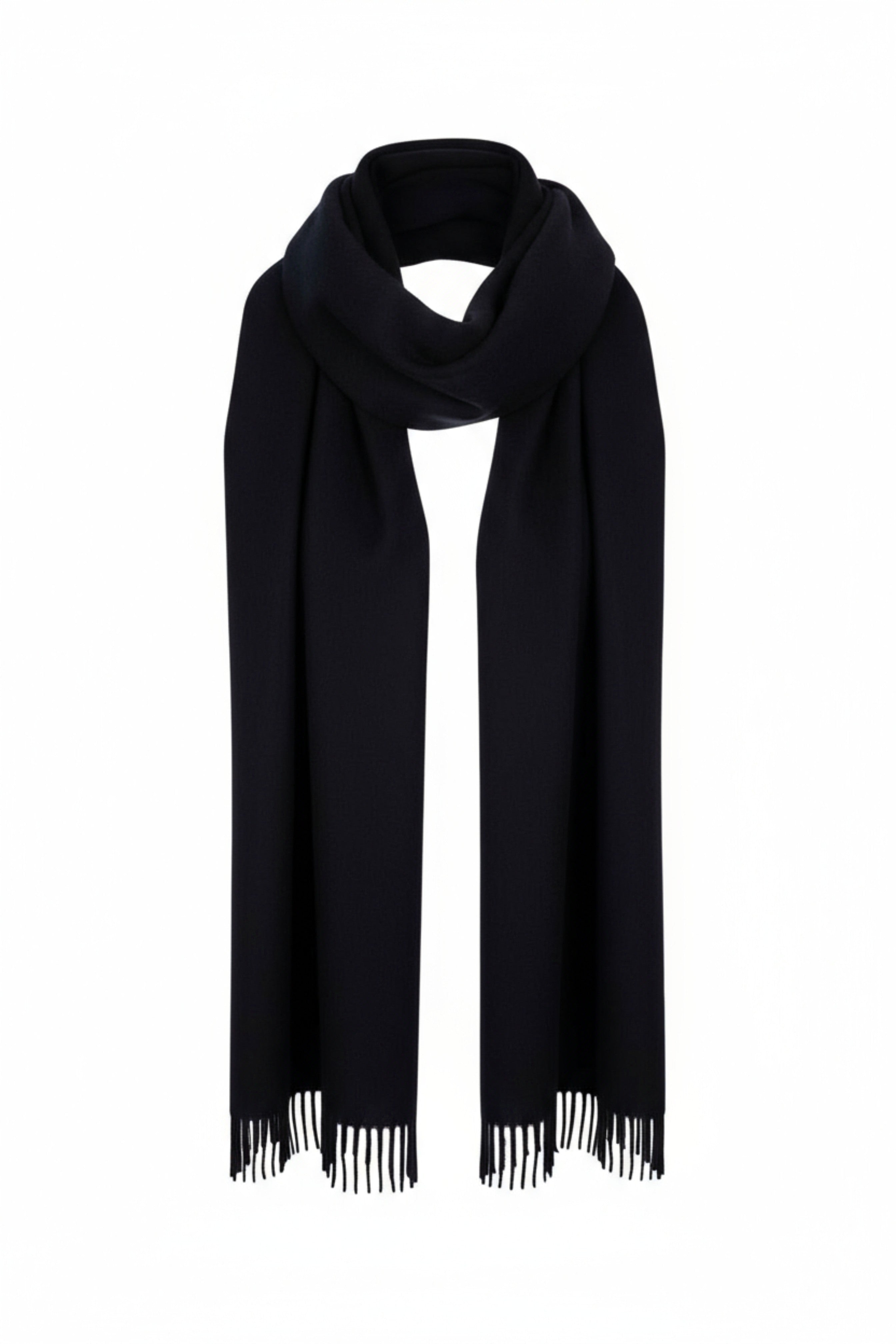 Navy Blue Cashmere Scarf-3