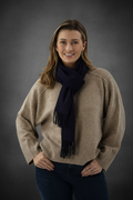 Navy Blue Lambswool Scarf-0
