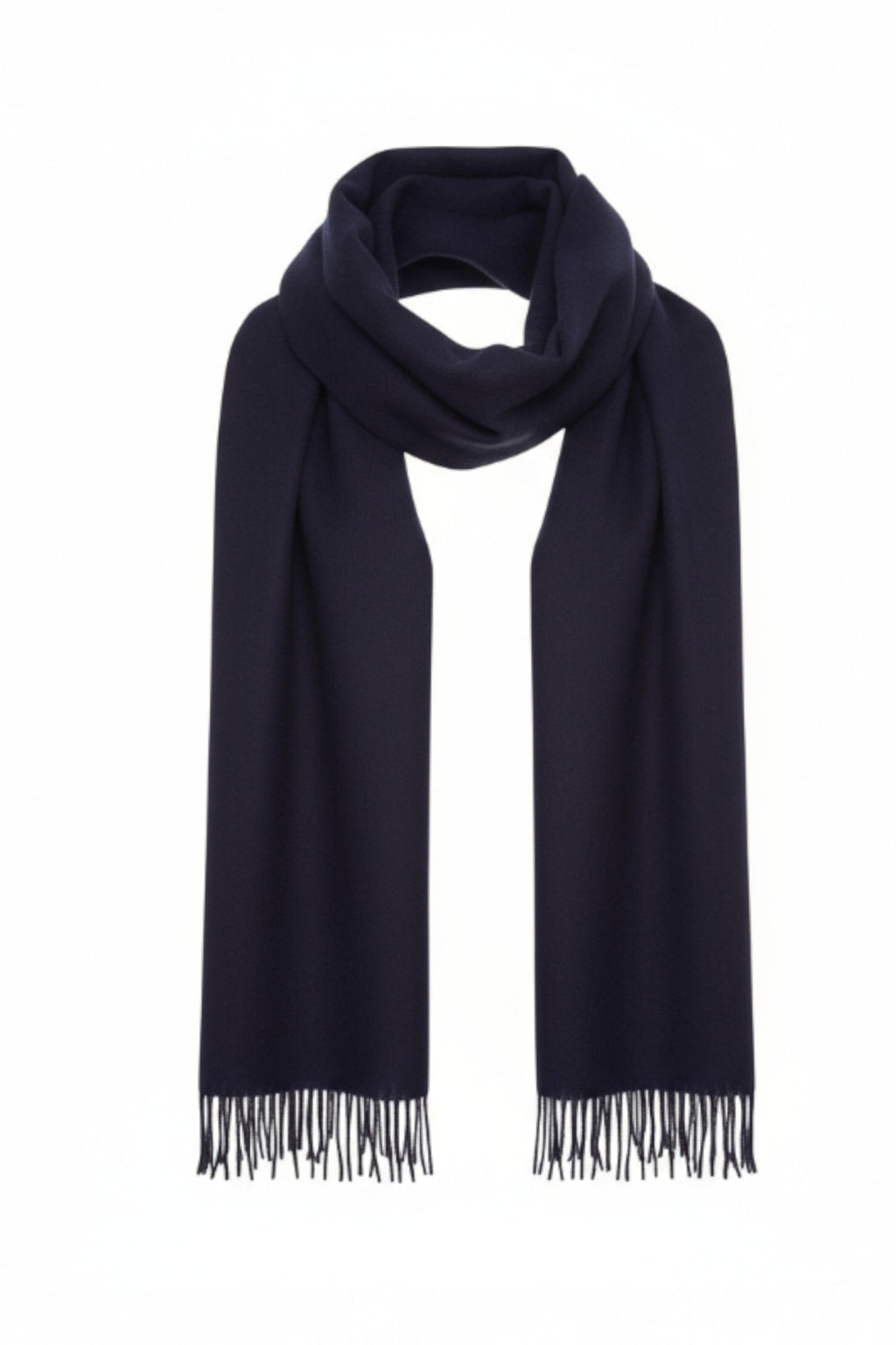 Navy Blue Lambswool Scarf-3