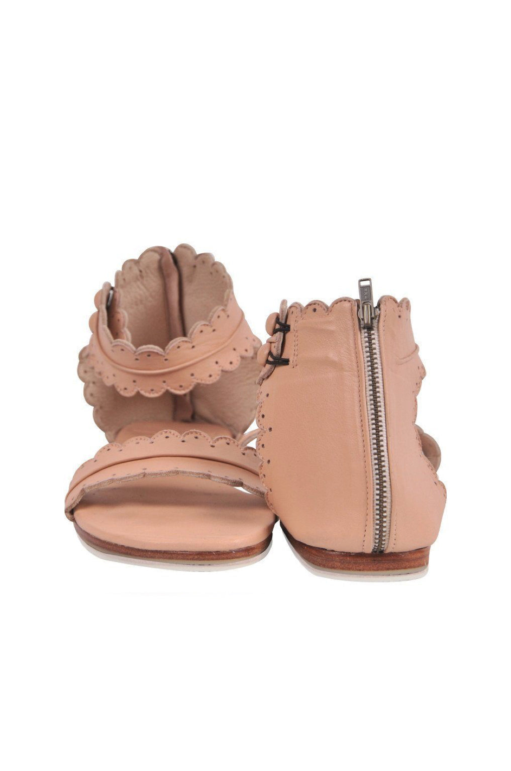 Midsummer Scalloped Leather Sandals-3