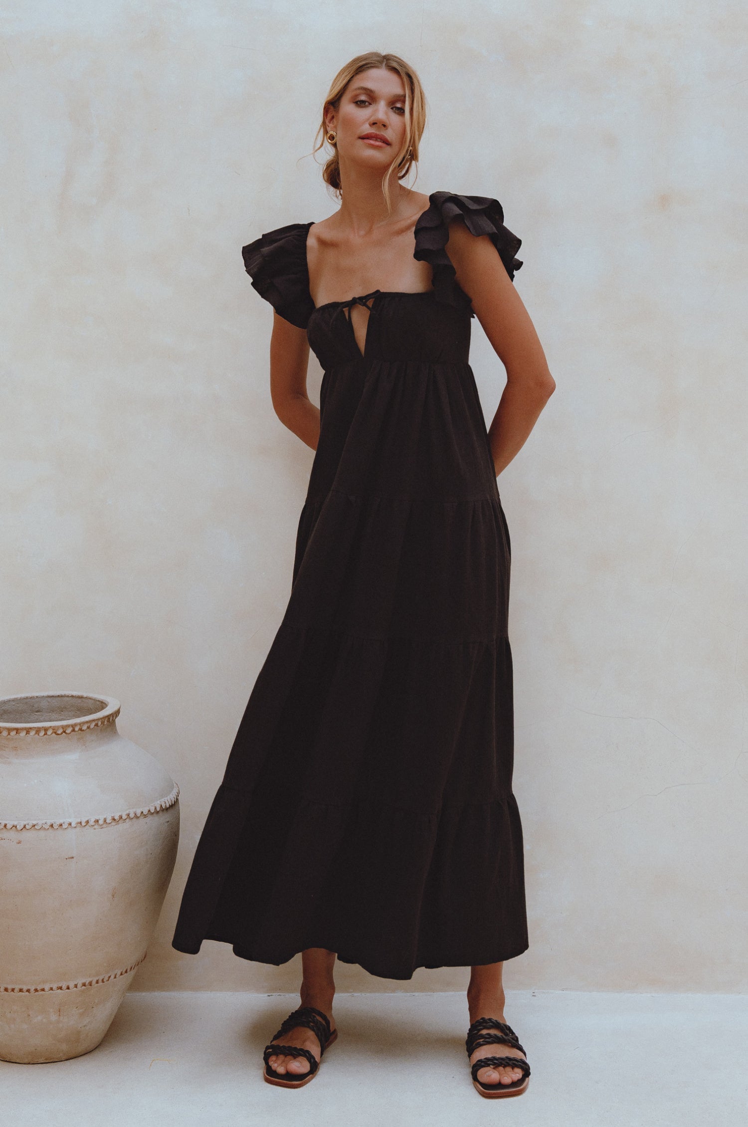 Nymph Bohemian Linen Maxi Dress-1