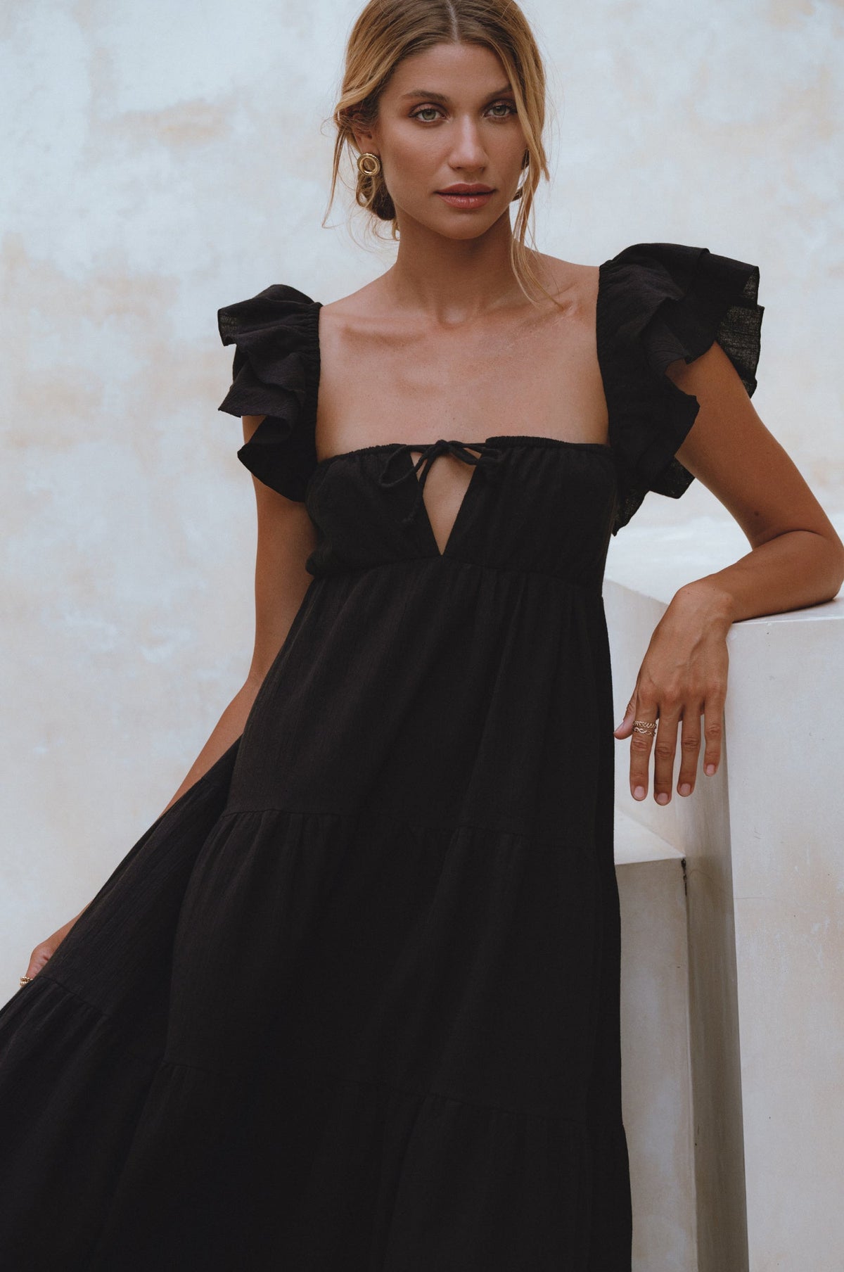 Nymph Bohemian Linen Maxi Dress-2