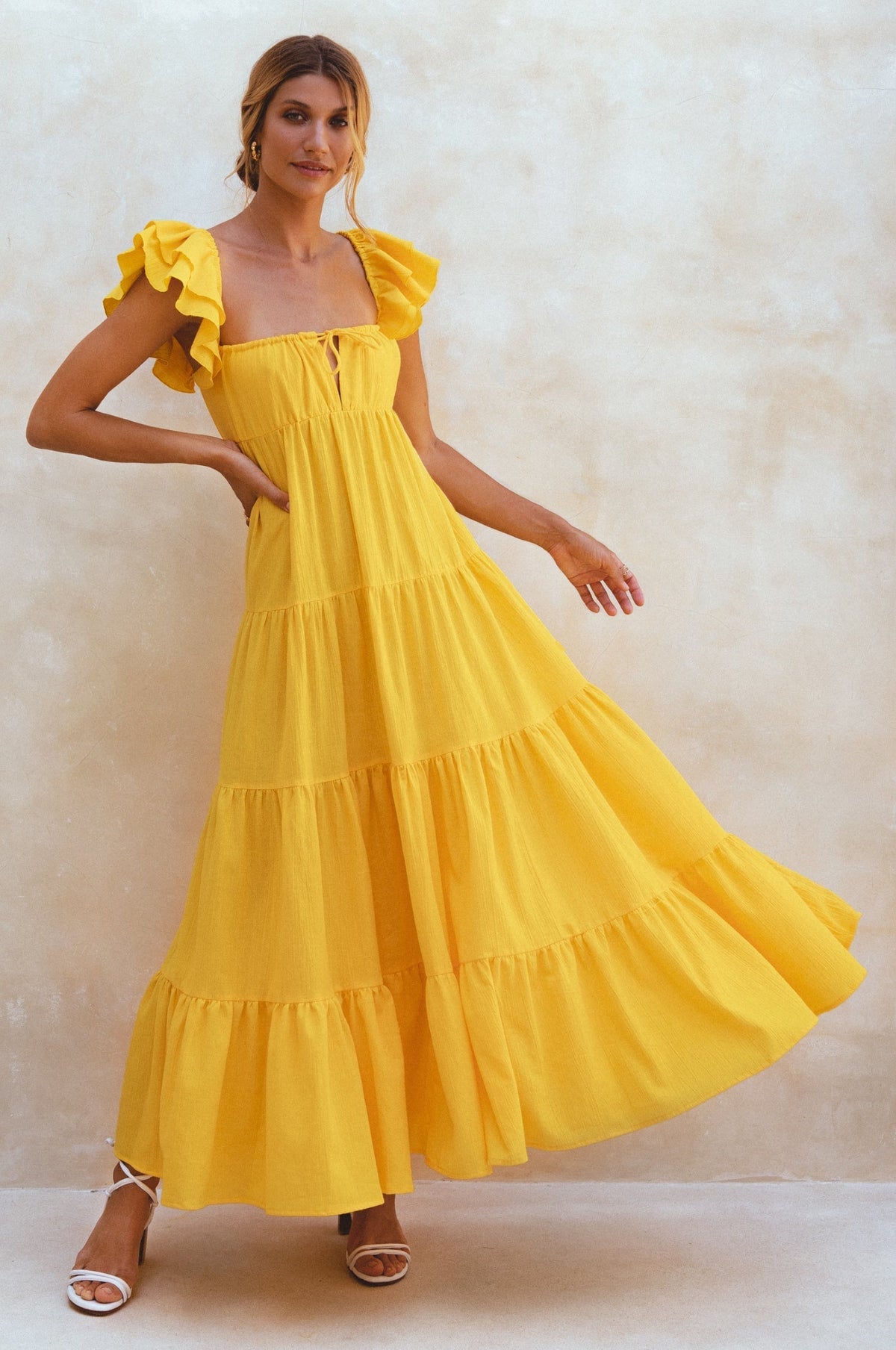 Nymph Bohemian Linen Maxi Dress-5