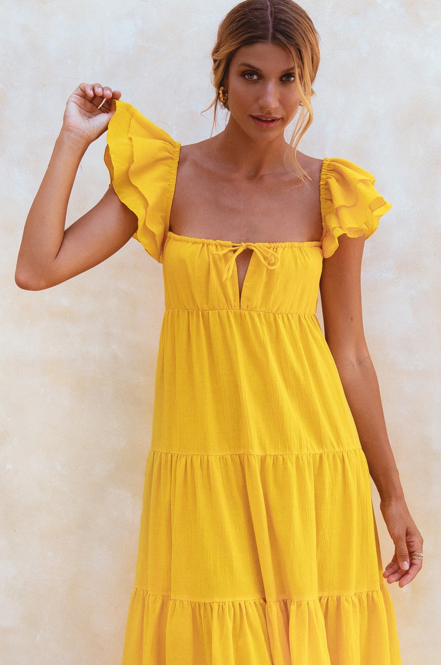 Nymph Bohemian Linen Maxi Dress-4
