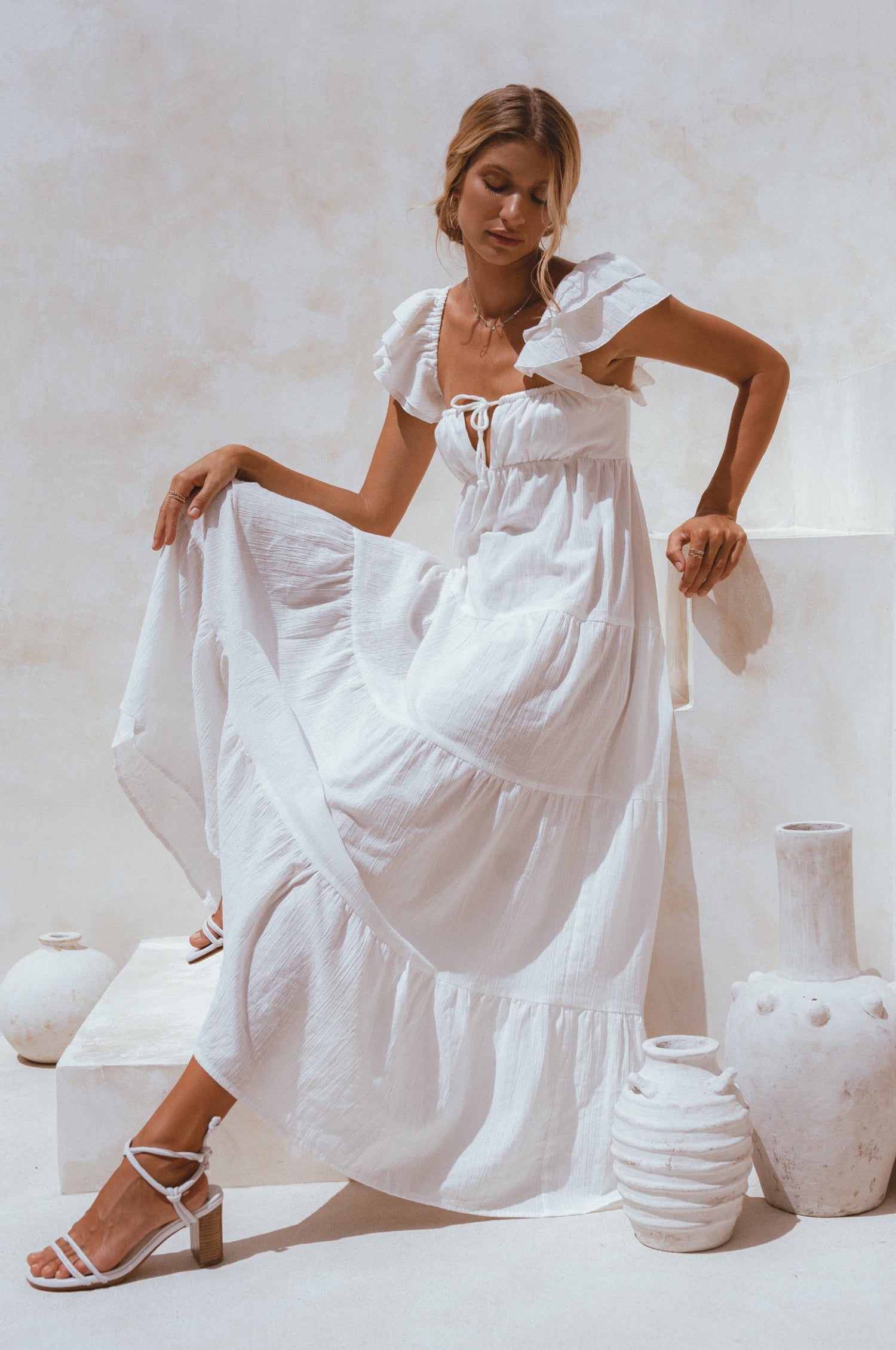 Nymph Bohemian Linen Maxi Dress-6