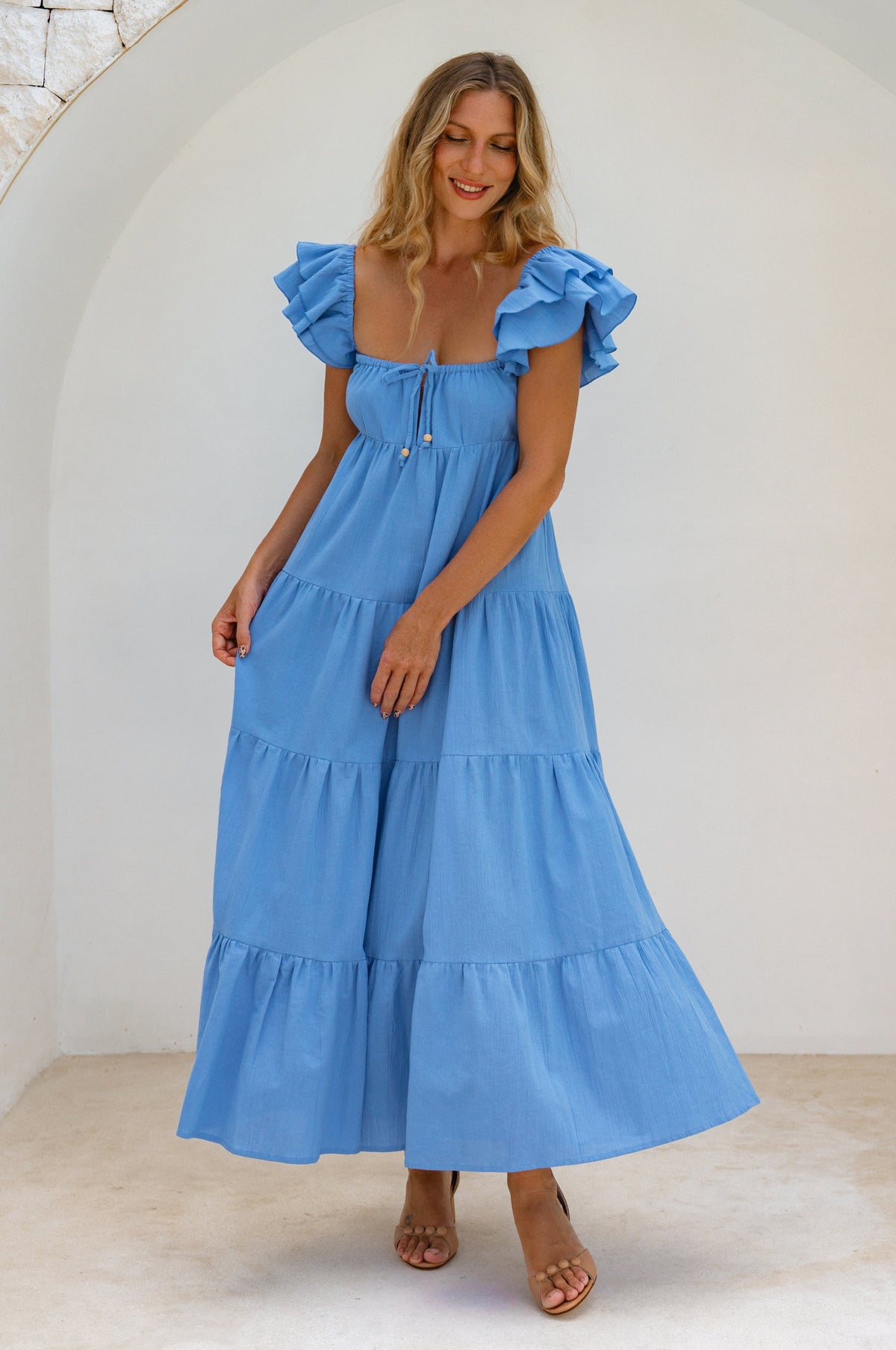 Nymph Bohemian Linen Maxi Dress-7