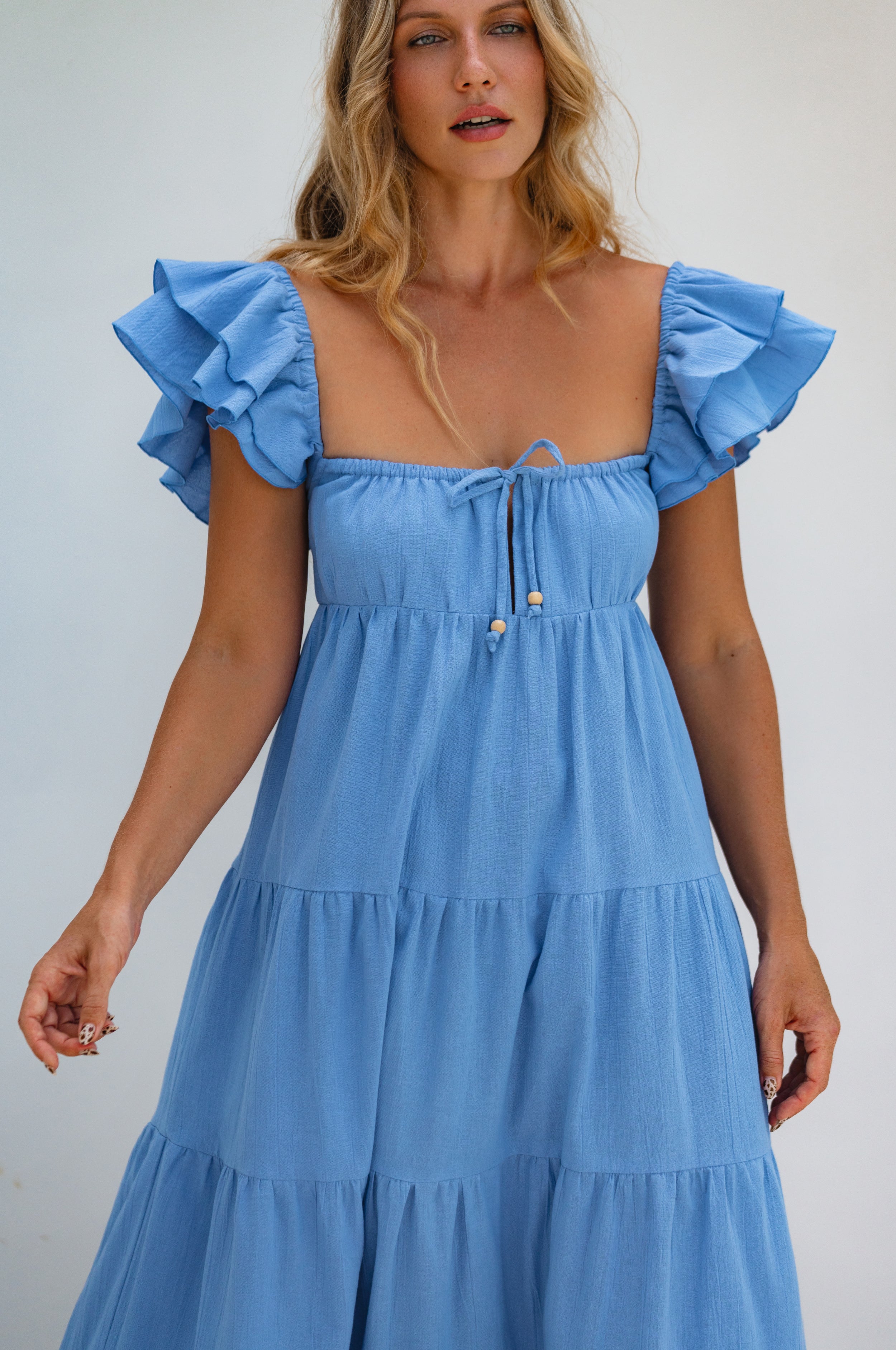 Nymph Bohemian Linen Maxi Dress-2