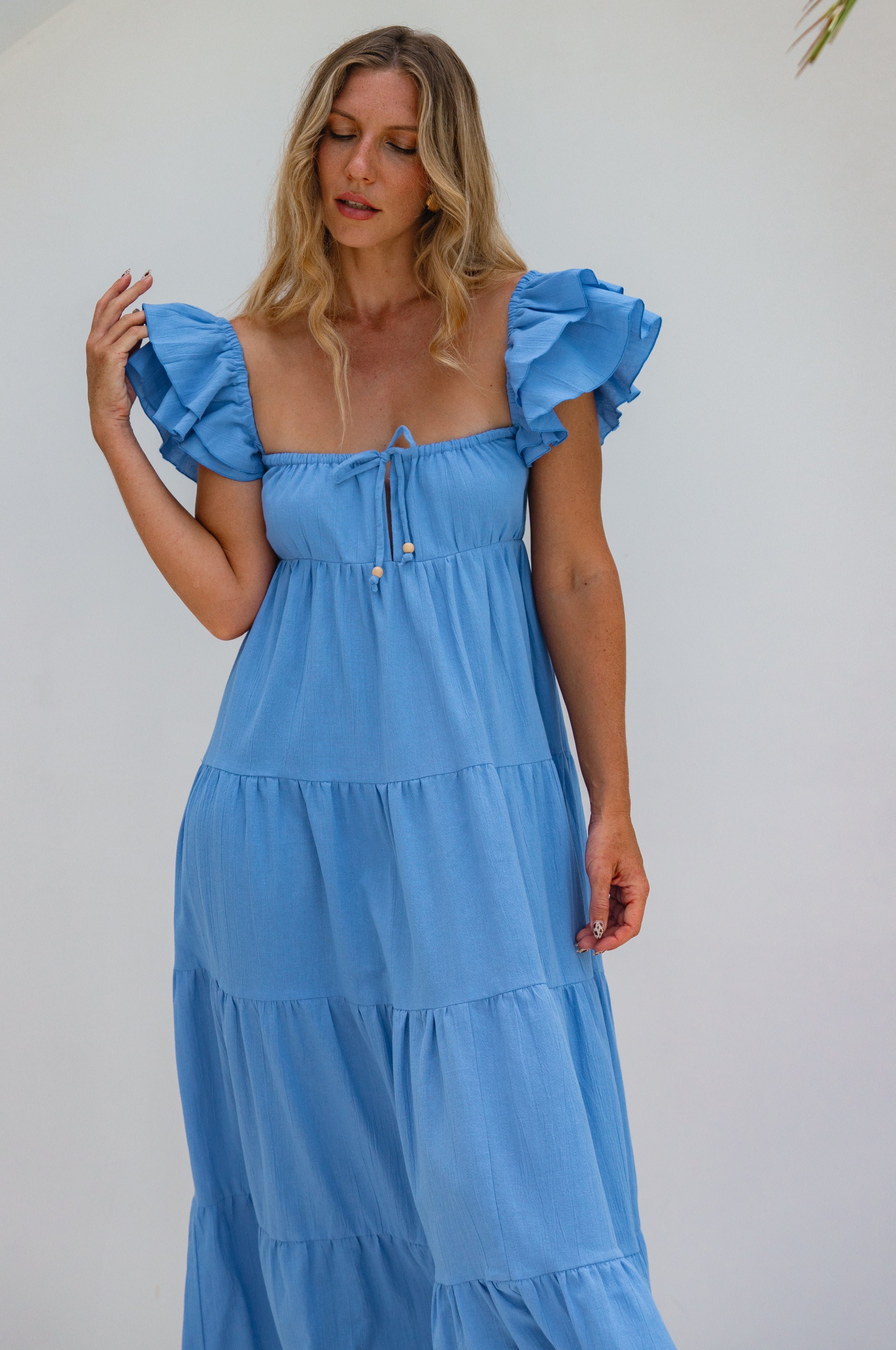 Nymph Bohemian Linen Maxi Dress-3
