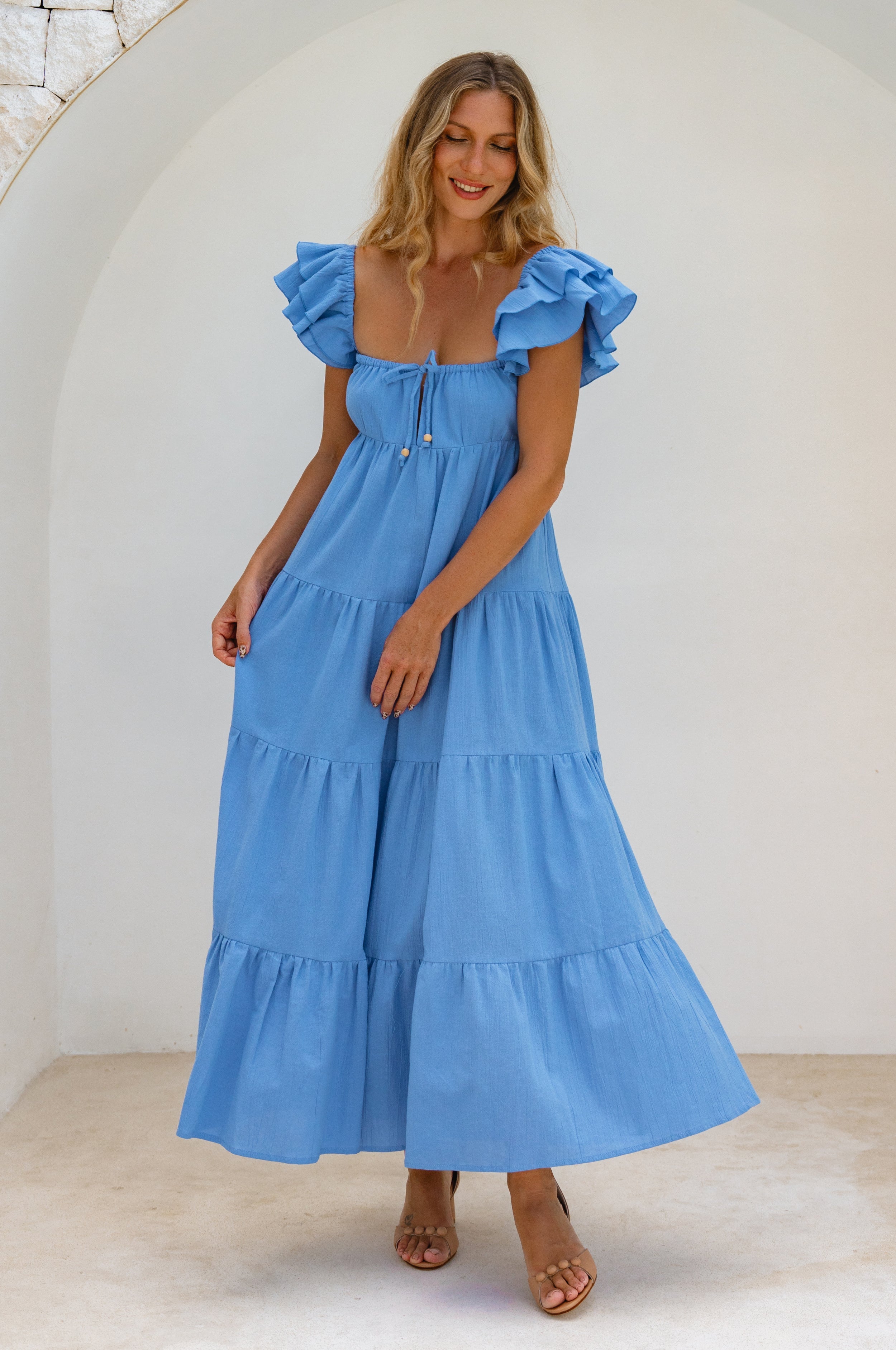 Nymph Bohemian Linen Maxi Dress-1