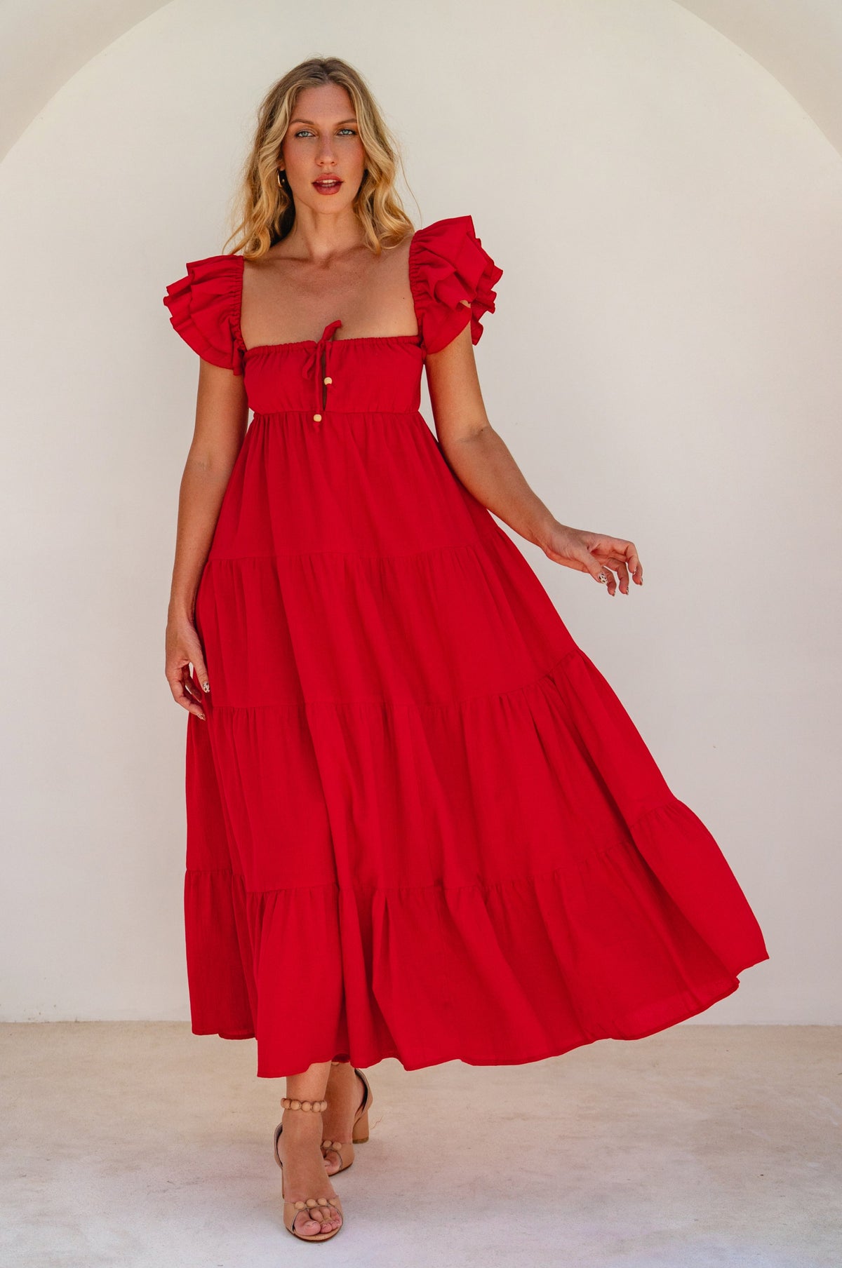 Nymph Bohemian Linen Maxi Dress-8