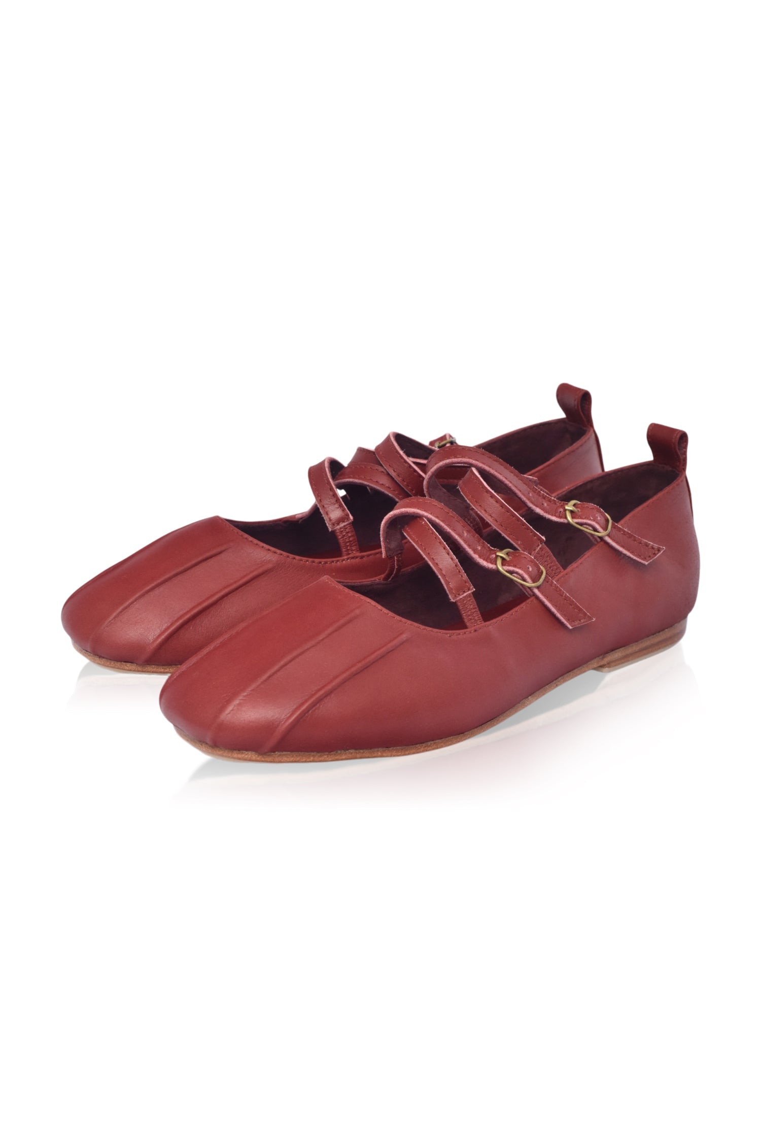 Obsession Criss-Cross Round Toe Flats-2