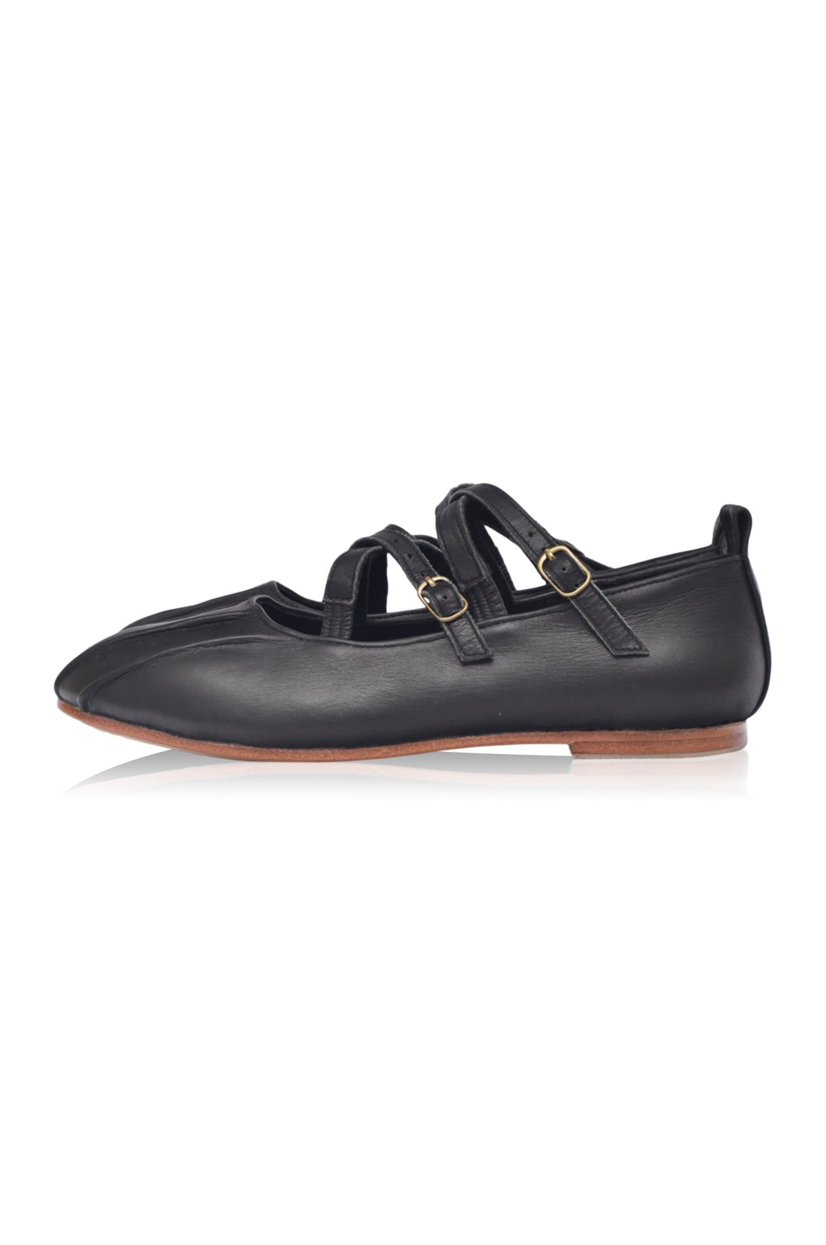Obsession Criss-Cross Round Toe Flats-2