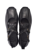Obsession Criss-Cross Round Toe Flats-1