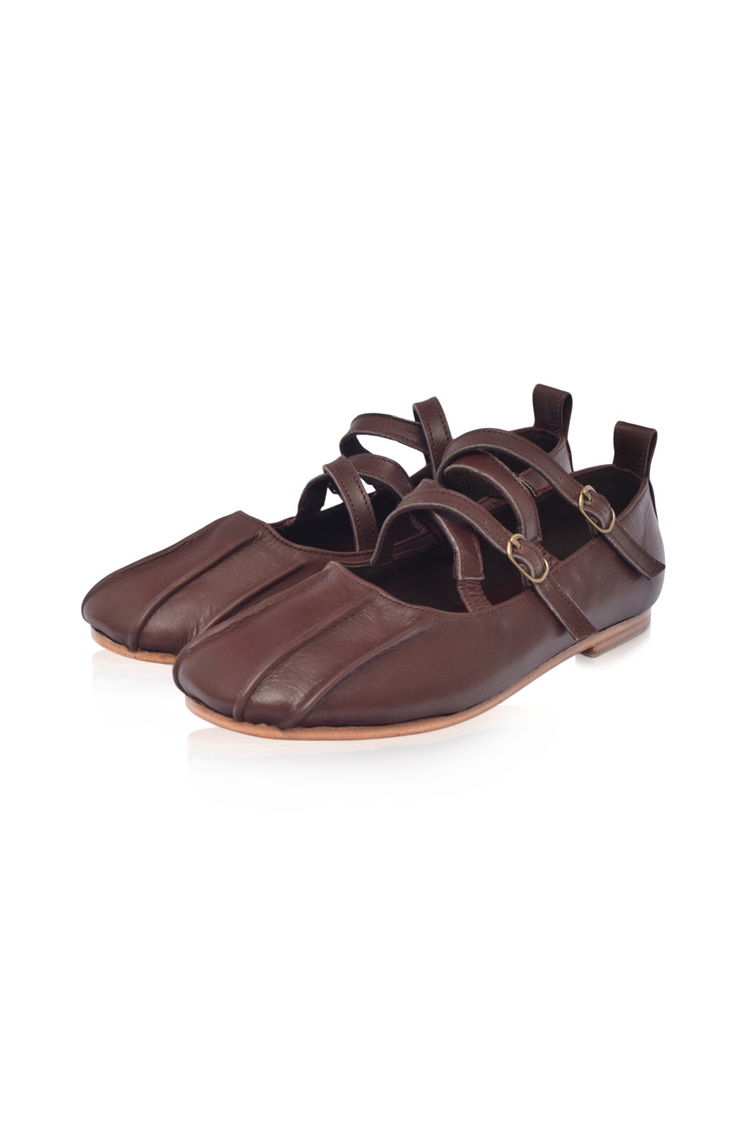 Obsession Criss-Cross Round Toe Flats-2