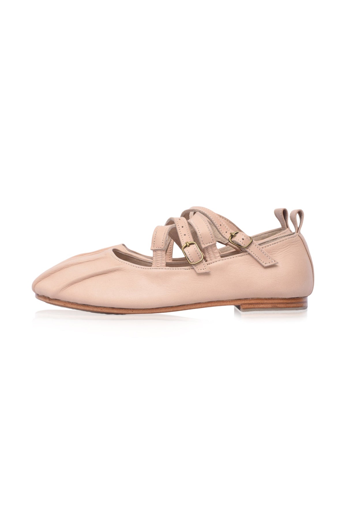 Obsession Criss-Cross Round Toe Flats-1